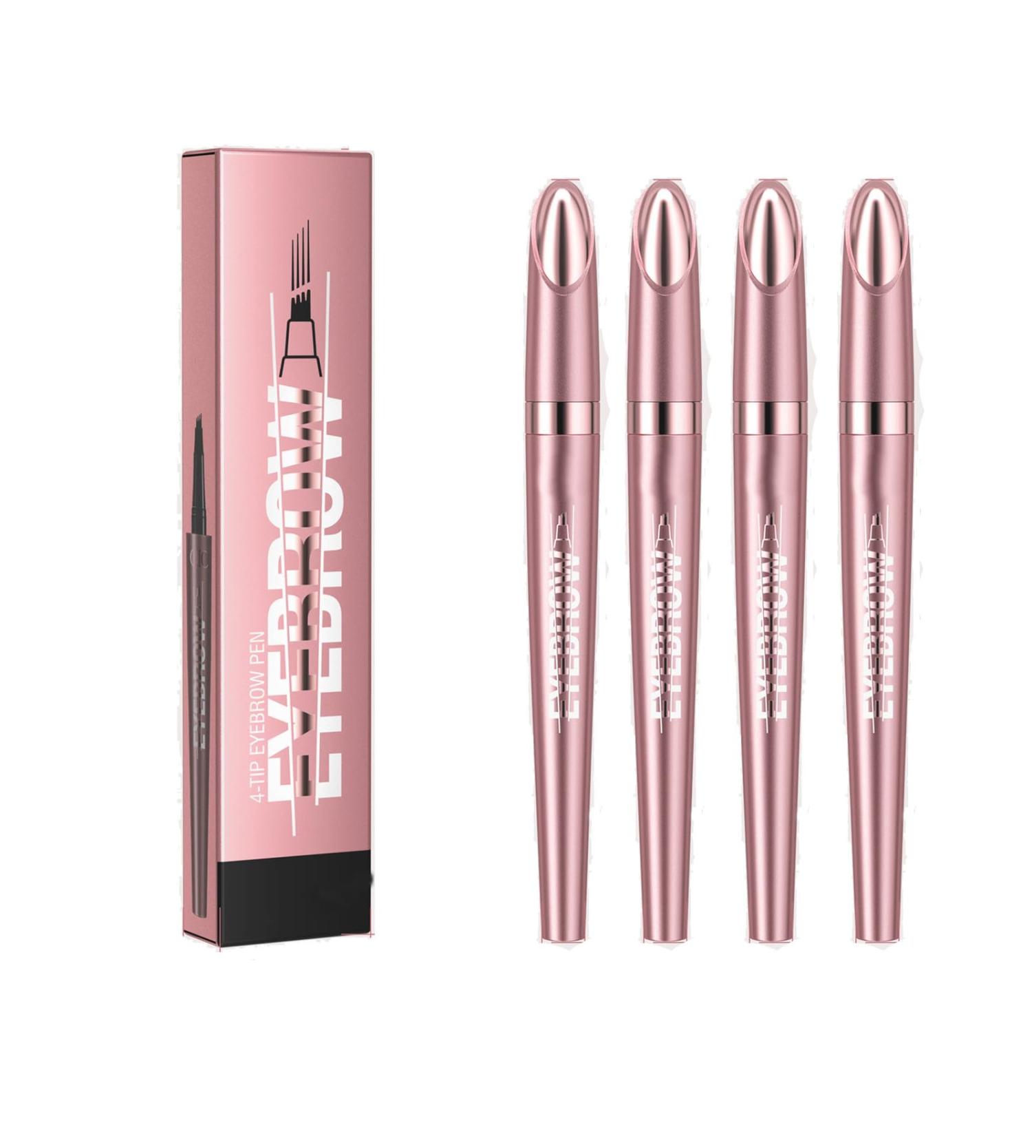 2024 New Magic Eyebrow Pencil 3D Waterproof Microblading Eyebrow Pencil Contouring Pen 4-Tipped Precise Brow Pen Long-Lasting Natural Fine Stroke Eyebrow Pencil (A 4PCS) - Buy Online on GoSupps.com