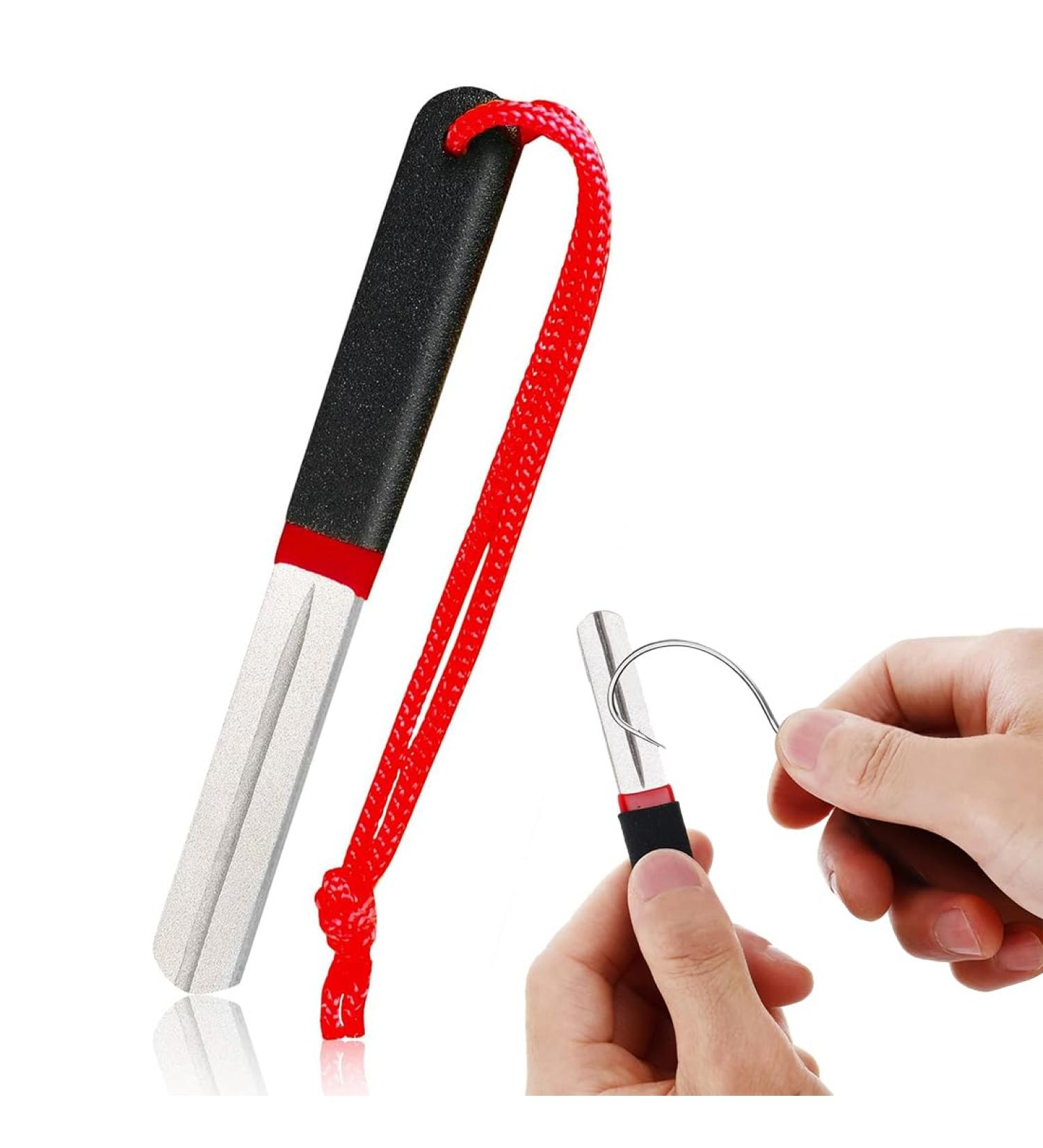 WKRTDY Double-Sided Hook Sharpener | Diamond Files for Fishing Hooks | Efficient Grinding Tool & Accessories for Outdoor Fishing - Buy Online on GoSupps.com