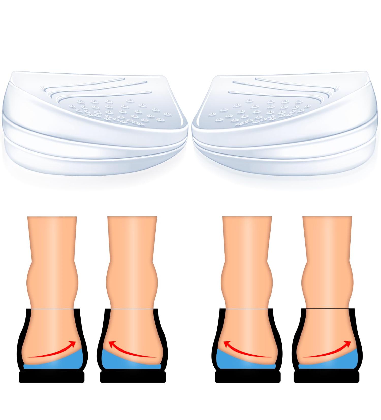 JGTYJE Adjustable Heel Correction Insoles - 3 Layers for Supination & Pronation Relief Knee Pain & Foot Alignment Orthopedic Solution for Leg Length Discrepancies (Clear Small) | International Shipping - Buy Online on GoSupps.com
