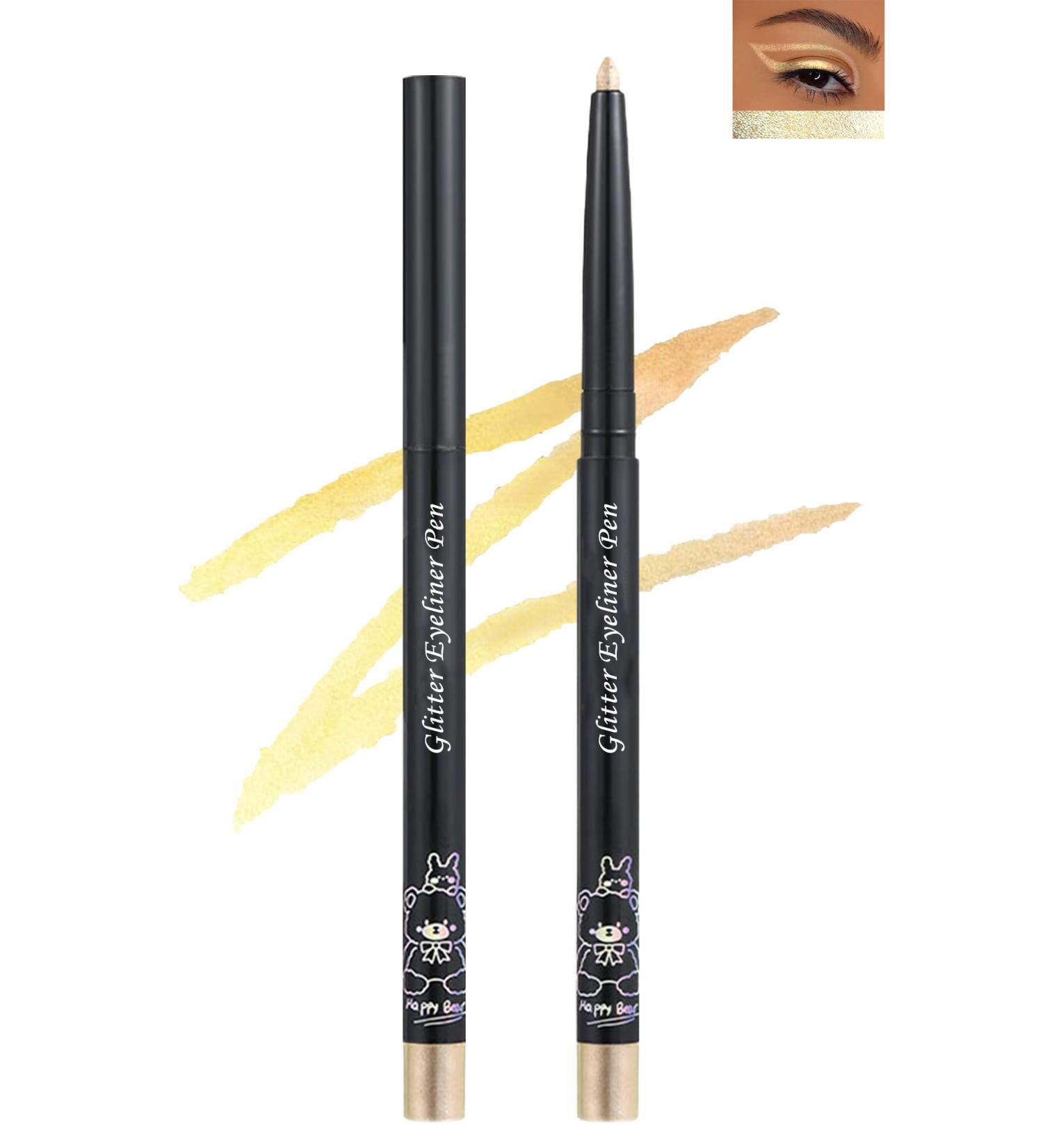 Colored Glitter Eyeliner Pencil Chameleon Matte Metallic Eyeliner Pen Eyeshadow Silver Shimmer Retractable Eyeliner Waterproof Smudgeproof Highlighter Gel Eye Liner St Patrick's Gift for Women-01 - Buy Online on GoSupps.com