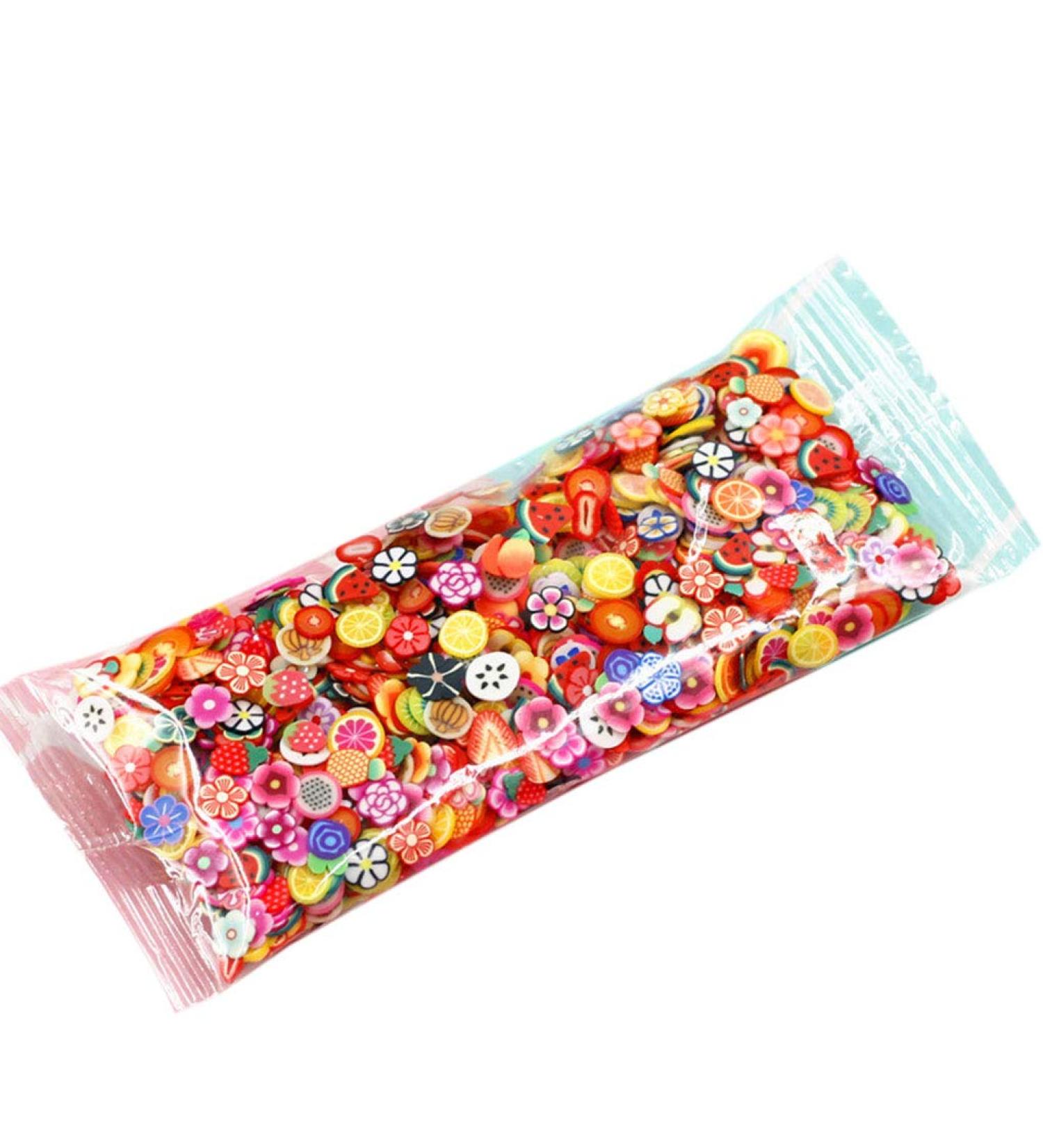 Rongweiwang 1000pcs 3D Polymer Clay Nail Art Discs - Star Flower Fruit Slices for Spring Manicure Decoration - Buy Online on GoSupps.com