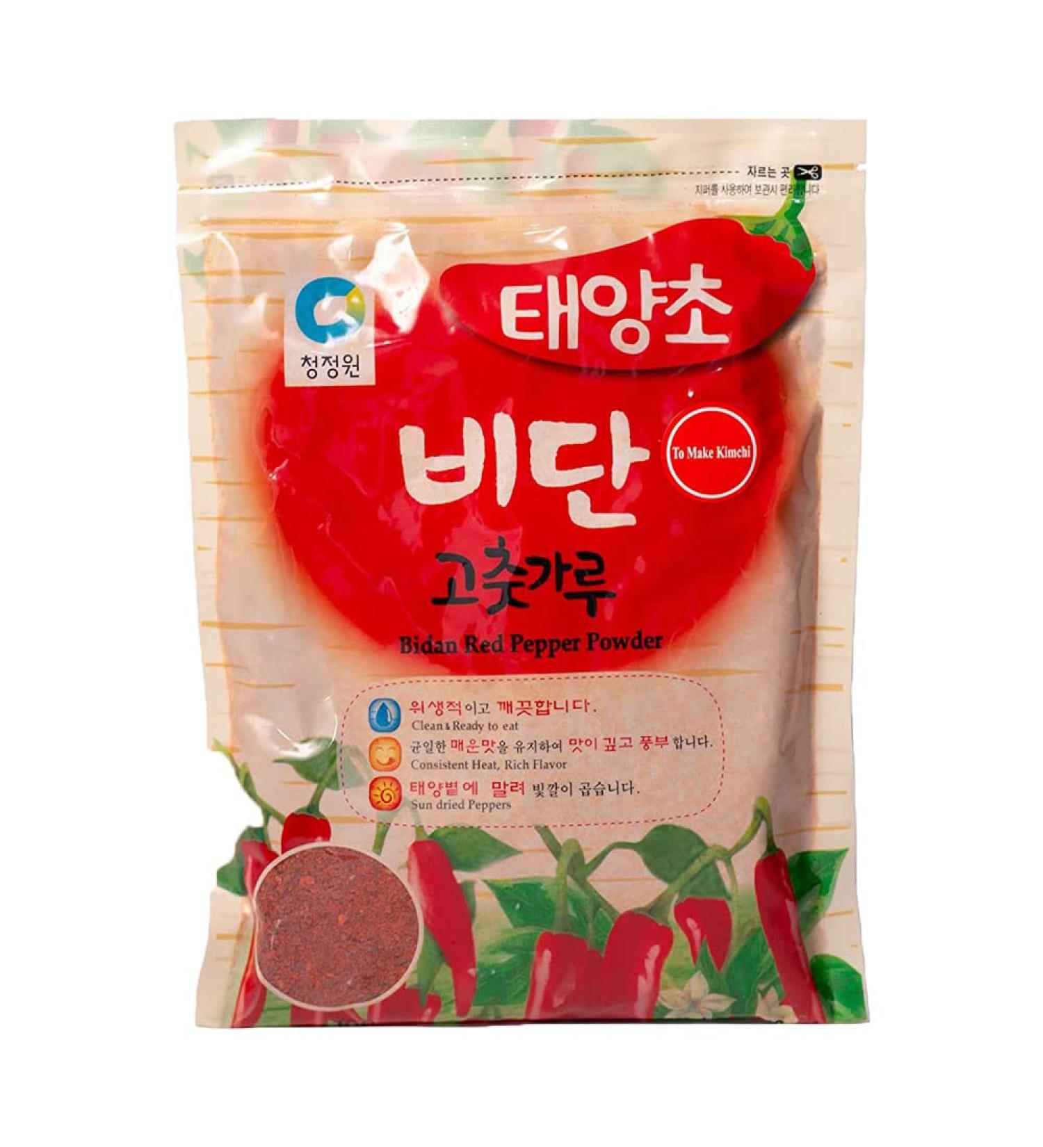 Chung Jung One Korean Bidan Red Chili Pepper Flakes Powder Gochugaru, (2.2 Lbs) 2.2 Pound (Pack of 1)