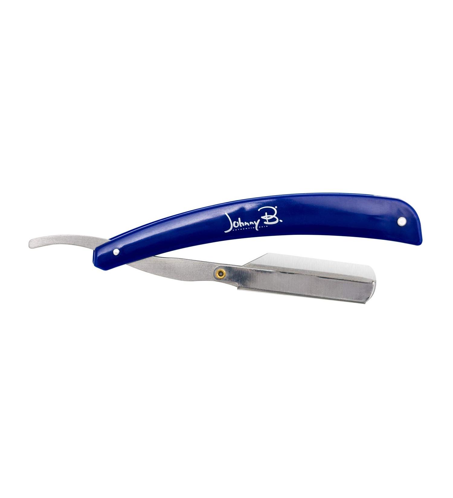 JOHNNY B. Professional Barber Straight Edge Razor - Blue | International Shipping Available - Buy Online on GoSupps.com