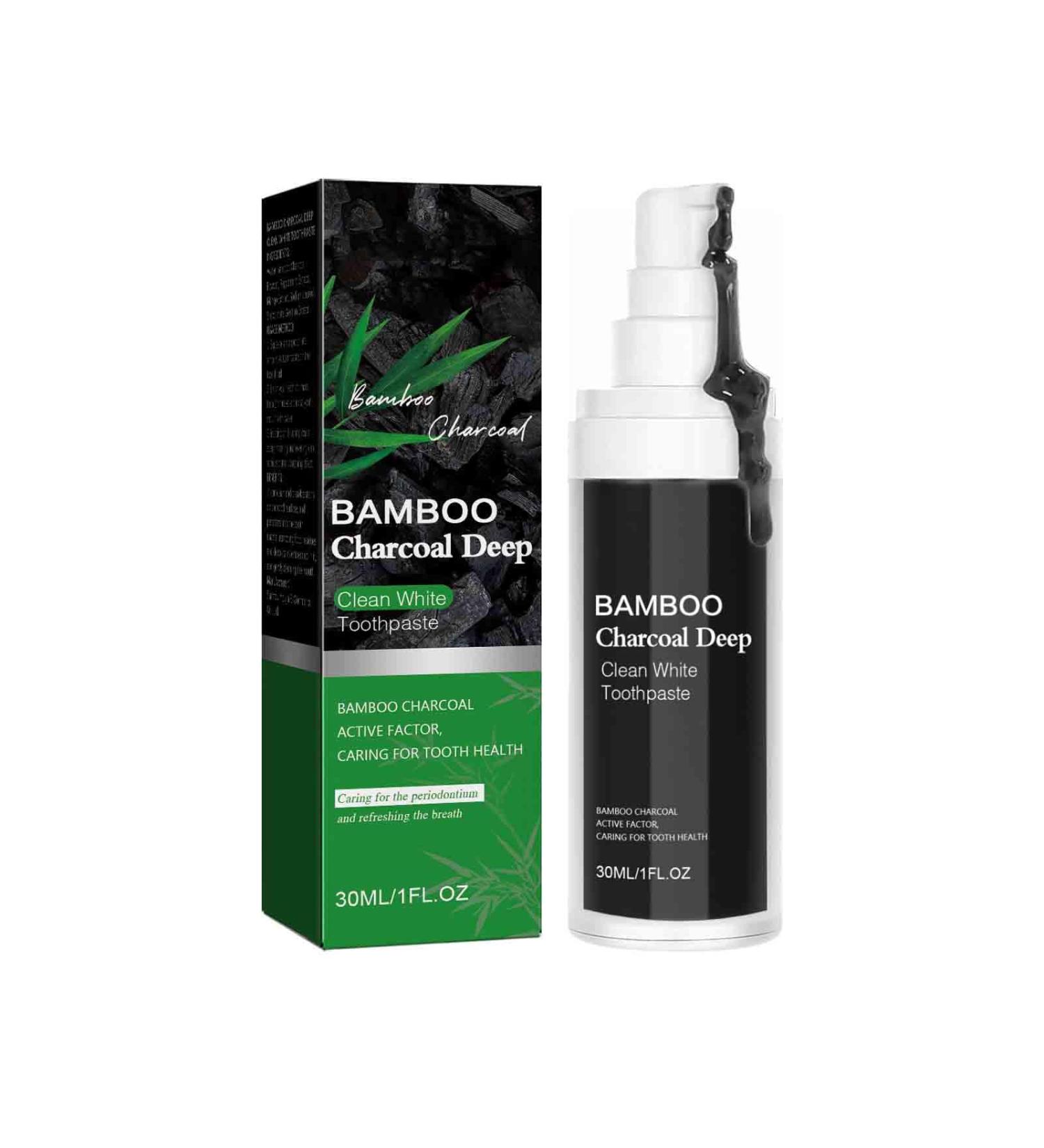 Activated Carbon Toothpaste - Brightening & Deep Cleaning Bamboo Charcoal Formula for Fresh Breath & Stain Removal (1PC) - Buy Online on GoSupps.com