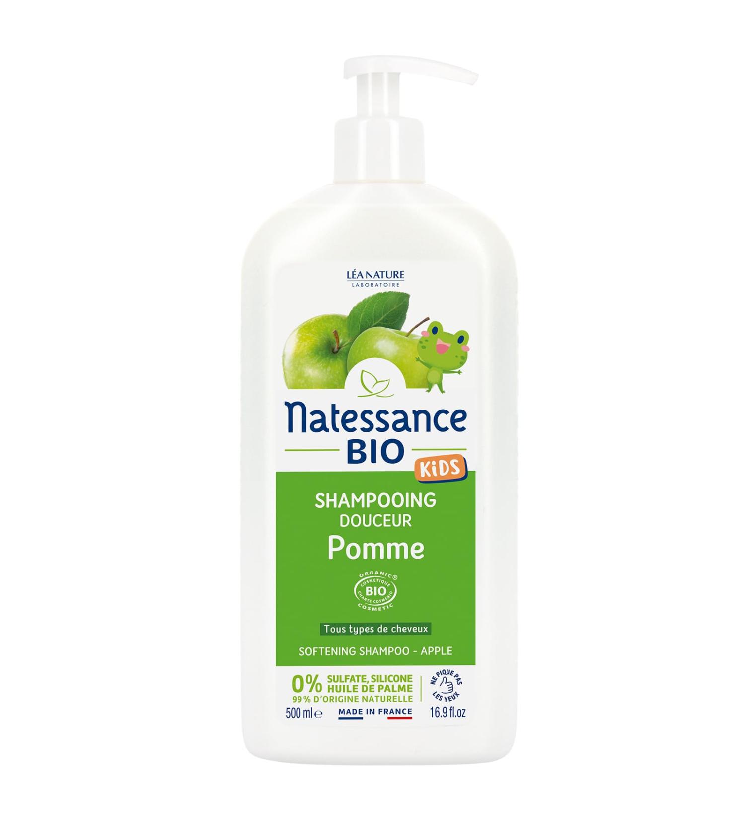 Natessance - Shampooing Kids Pomme 500 ml (Lot de 1)