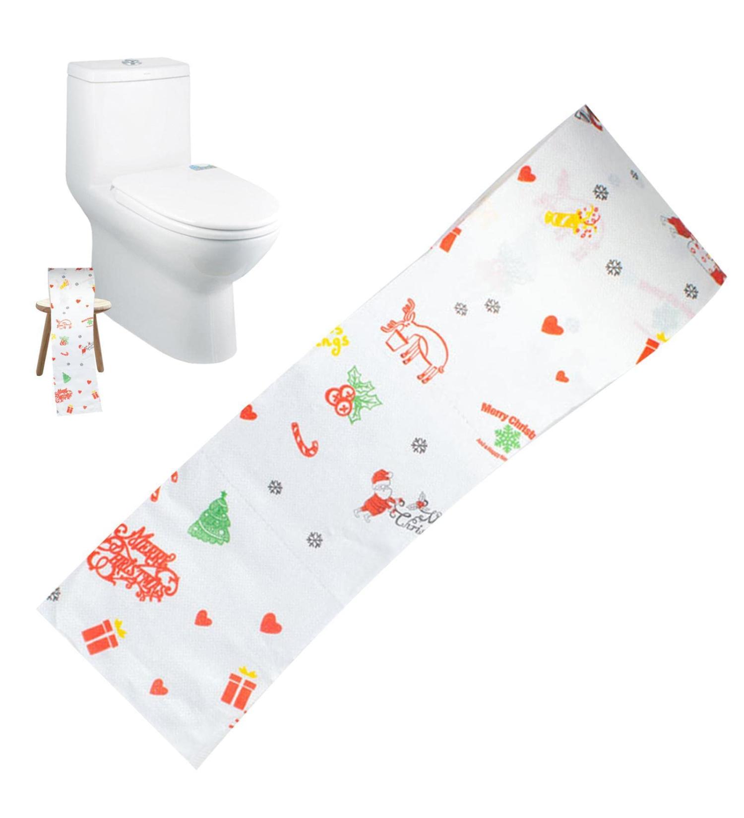 Christmas Toilet Paper Gag | Novelty Christmas Design Funny Toilet Paper - Highly Collectible Novelty Toilet Paper Funny Gag for Christmas Stocking Stuffers Party Favors Zukpumne - Buy Online on GoSupps.com