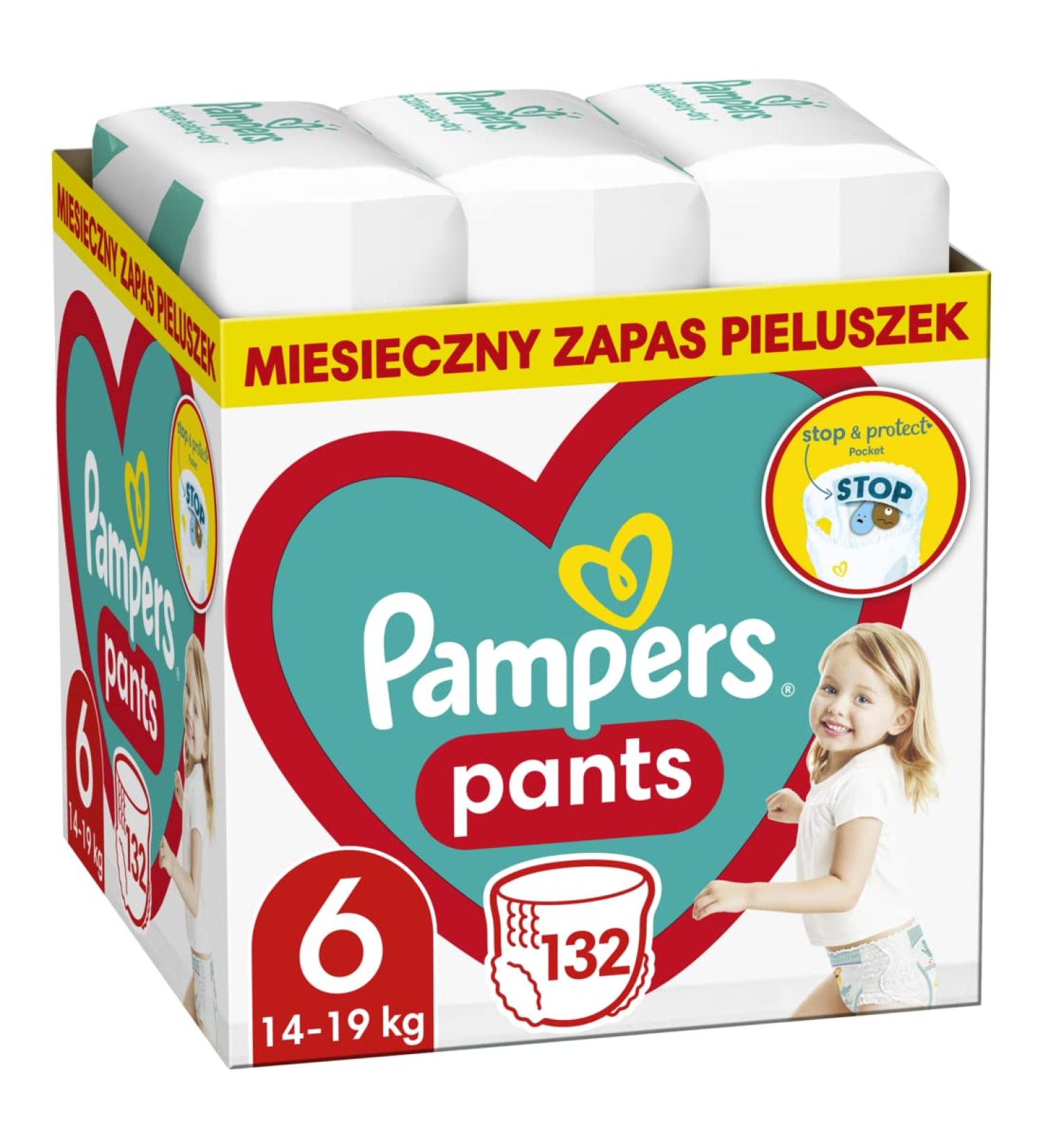 Pampers Size 6 Pants for Boys & Girls - 132 Pieces | Shop Reliable International Shipping - Buy Online on GoSupps.com