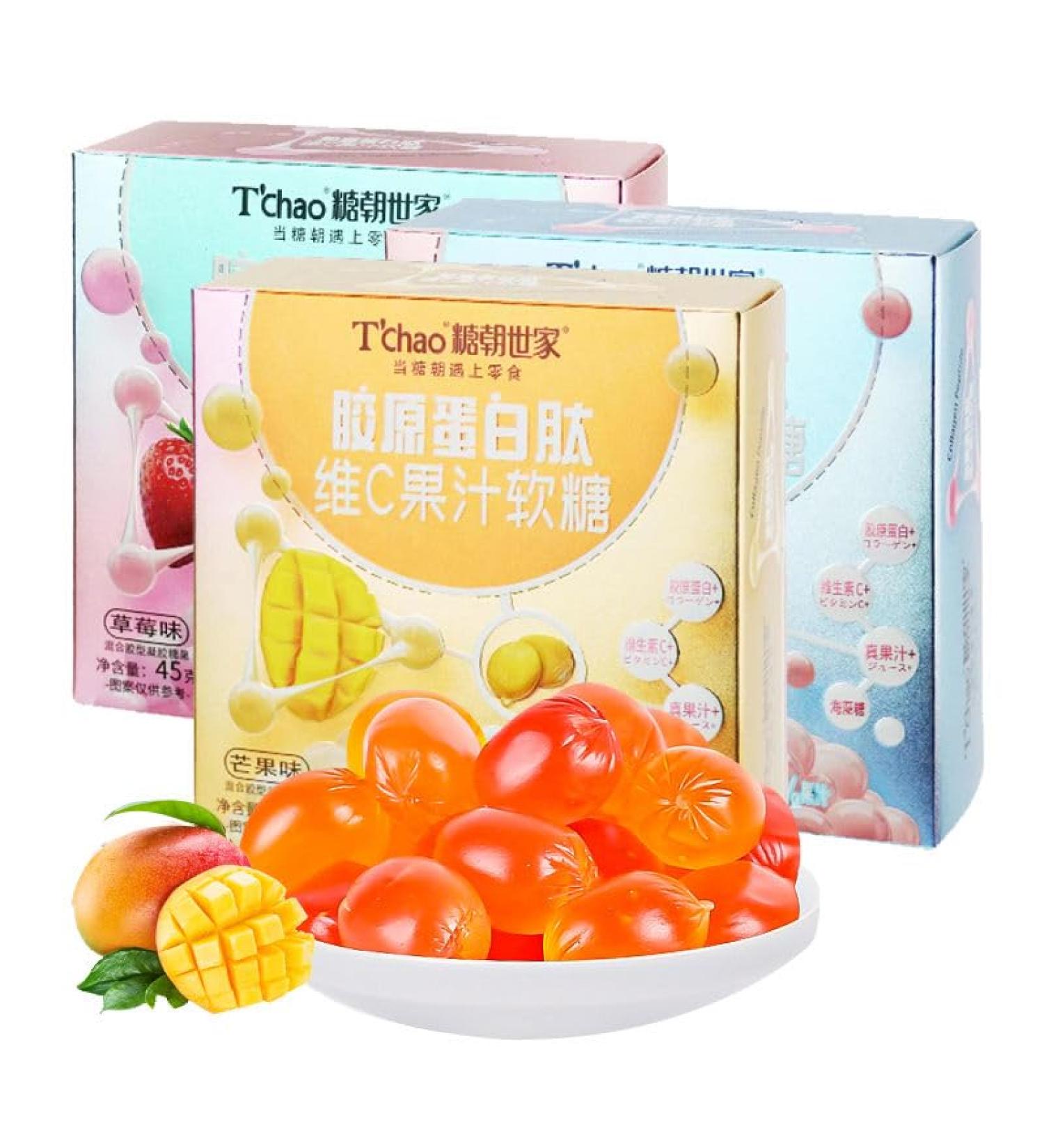 Fruit juice fudge Gummy candy healthy nutritious desserts Mango white peach soft candy Wedding candies instant snacks pastries fruit casual snacks Chinese snack gifts (Mix flavors 6 boxes) Mix flavors 6 boxes - Buy Online on GoSupps.com