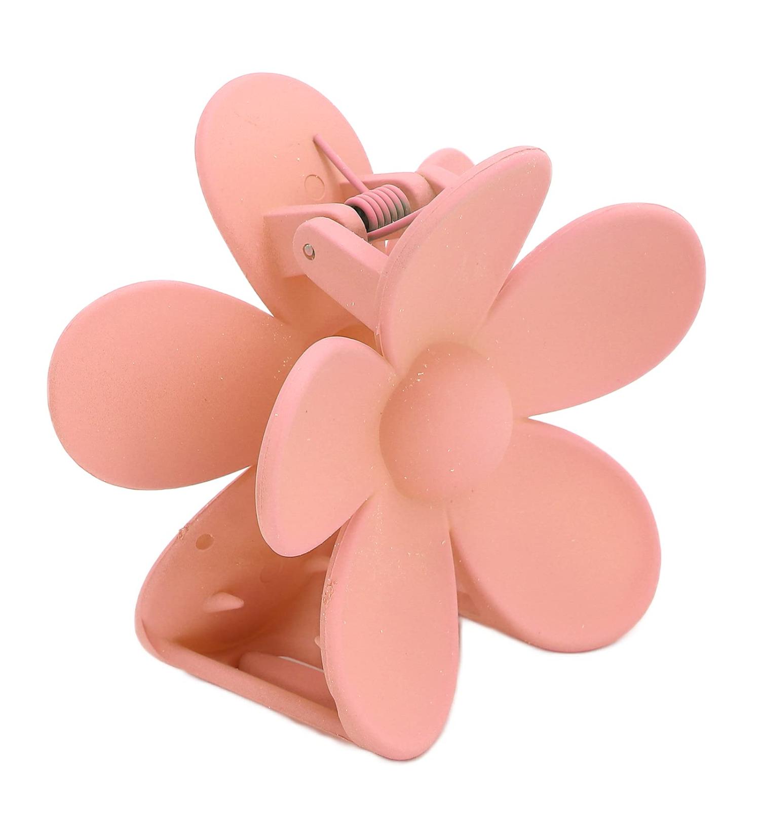 Flower Shape Hair Claw Clips Good Decoration Effect Lightweight Matte Surface Hair Catch Clip Non Slip Alloy Spring for Women Girls Headwear(Meat meal) - Buy Online on GoSupps.com