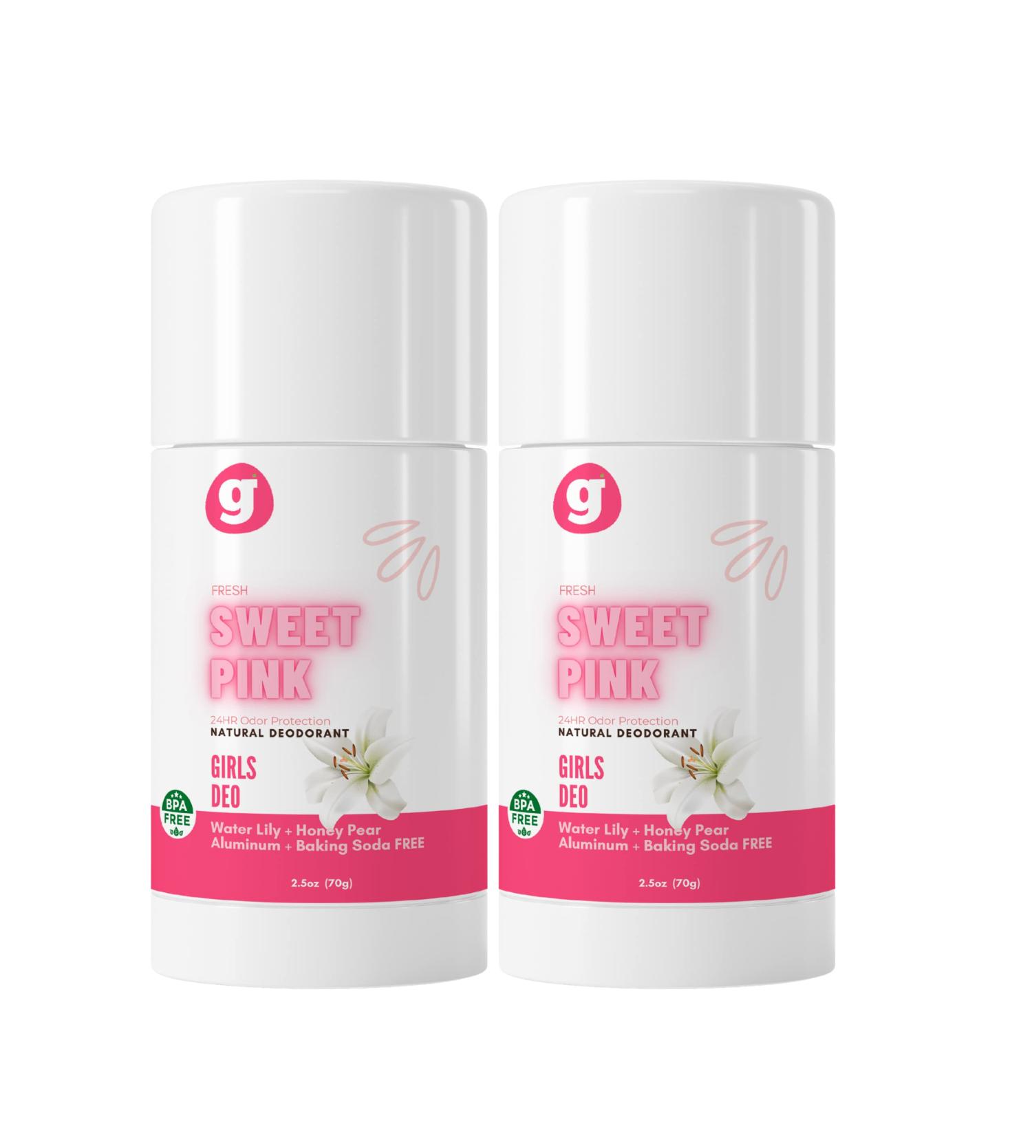 GrowingBasics Girls Deodorant Set of 2 for Ages 6 & Up - Sweet Pink Scent - Buy Online on GoSupps.com