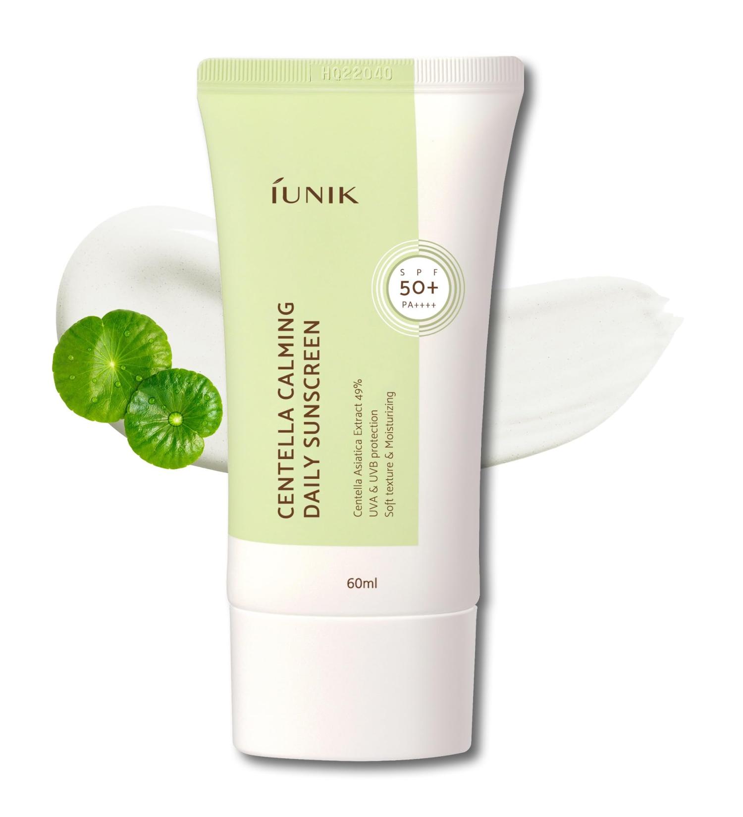 IUNIK Centella Calming Vegan Moisture SPF 50+ PA++++ 2 Oz - Reef-Safe Daily Sunscreen for Acne-Prone Skin - Buy Online on GoSupps.com
