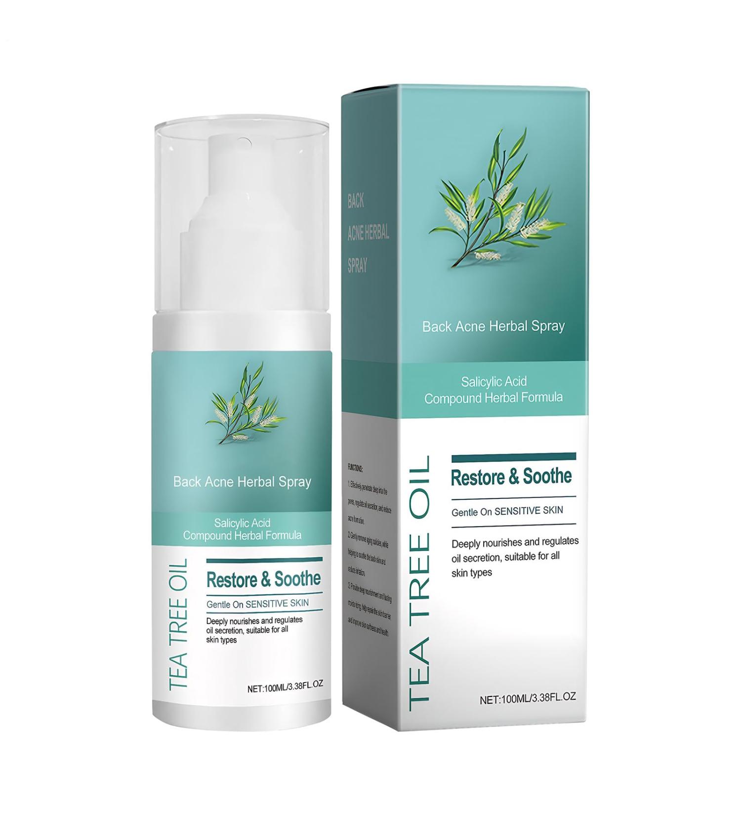 Oily Skin Body Moisturizer - 100ml Herbal Spray | Gentle Hypoallergenic Body Care | For Men Women Teens and Family - Home Travel or Shower - Buy Online on GoSupps.com
