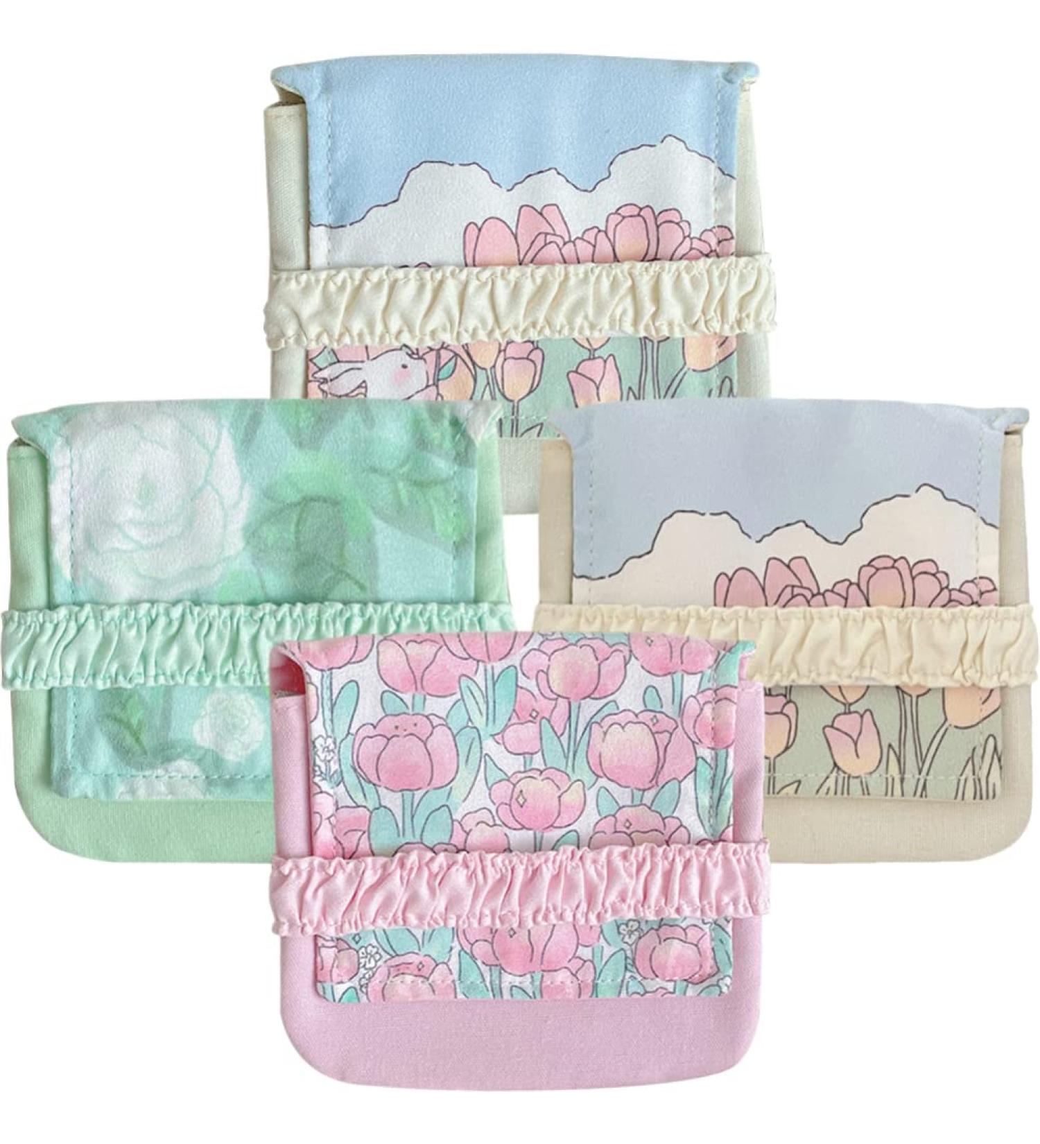 Buy Healeeved 4-Piece Tote & Storage Bag Set for Women | Tampon Coin & Bandage Organizer | Portable Suede Handbag for Menstruation & Daily Use - Buy Online on GoSupps.com