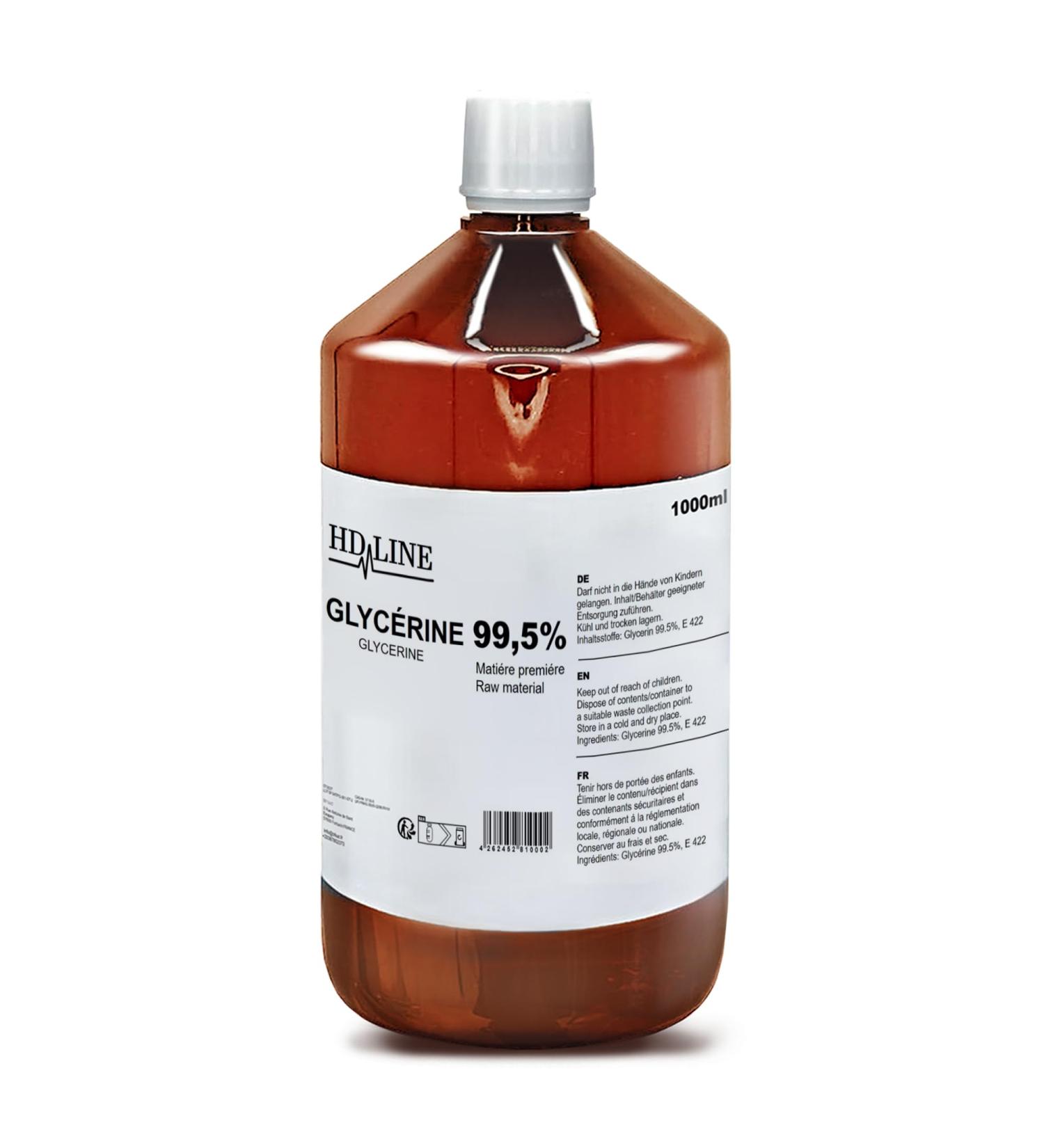HD-Line 1000 ml Glycerin E422 - 99.5% Purity Food & Pharmaceutical Quality Vegan VG RAW Material for DIY Projects - Buy Online on GoSupps.com