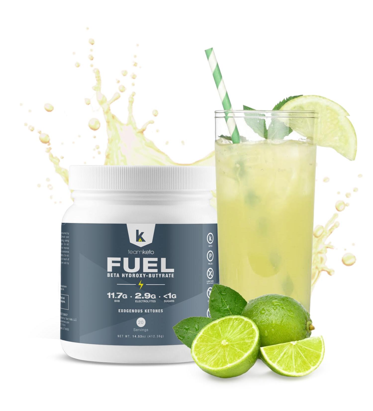 Exogenous Ketones Powder | Pure Keto BHB Salts - Dairy & Gluten Free Energy Boost & Mental Performance | Best Keto Supplements - Lemon Lime Flavor 436g - Buy Online on GoSupps.com