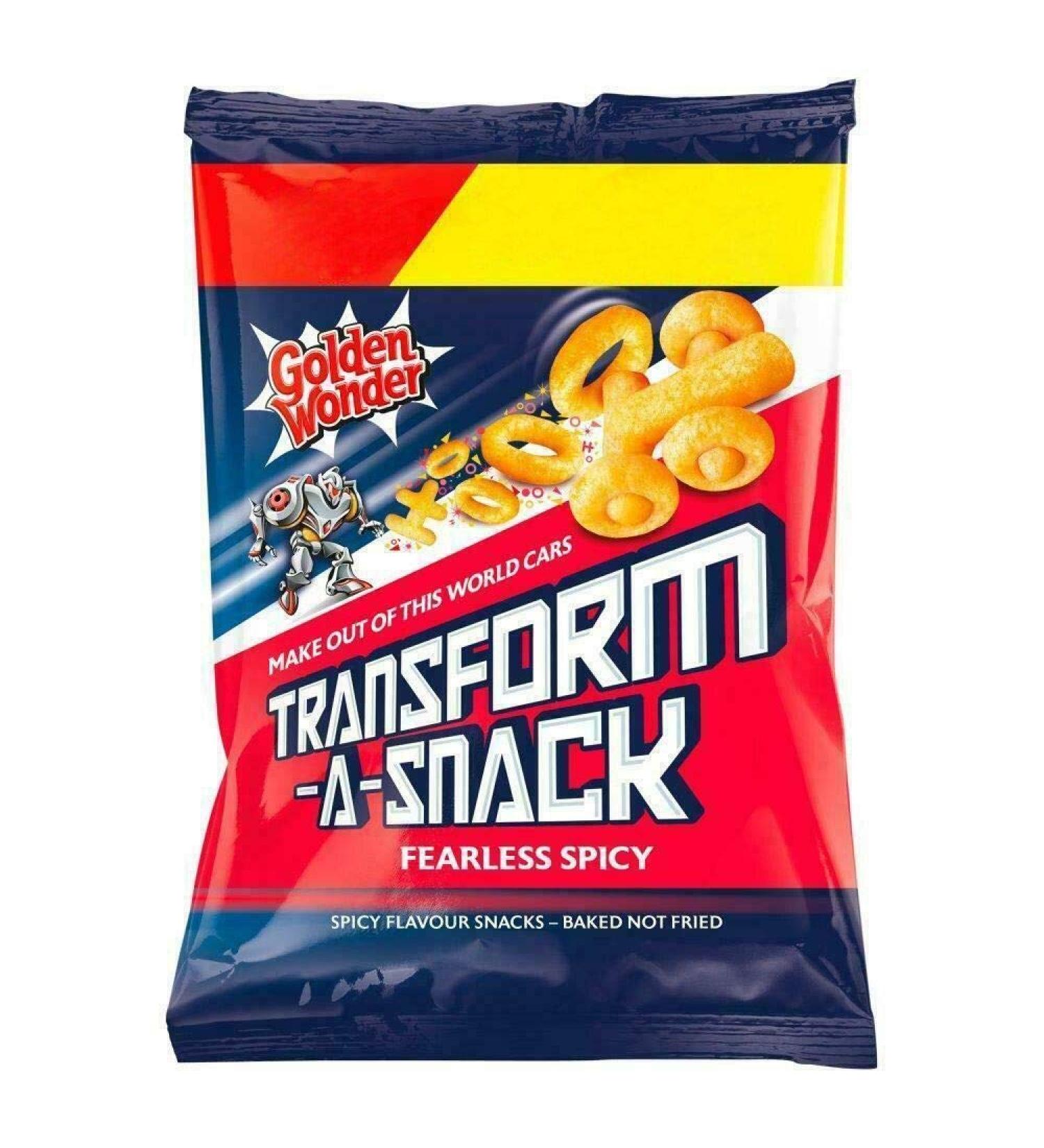 Golden Wonder Transformers Chips Spicy - 30g - Pack of 8