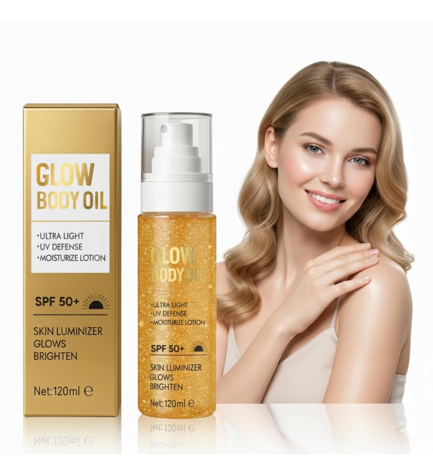 Fancy Pets Shimmer Body Oil Body Glow Oil for Glow Moisturizer Lightweight Water Resistant 4floz Yellow - Buy Online on GoSupps.com