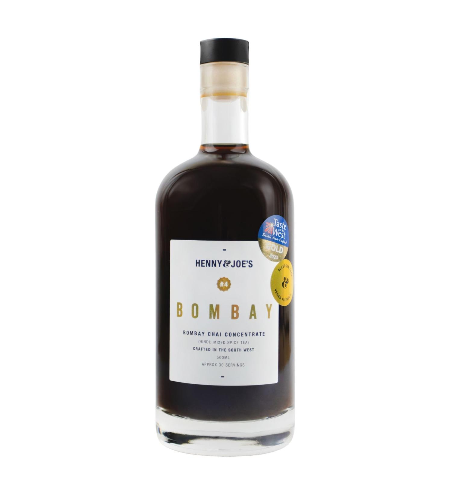 Henny & Joes Bombay Spiced Chai Concentrate - Premium Indian Spiced All Natural Chai Syrup | Chai Latte | Chai Tea | Better than Chai Latte Powder | Ideal for Coffee Shops & Home (500ML) 500 ml (Pack of 1) - Buy Online on GoSupps.com