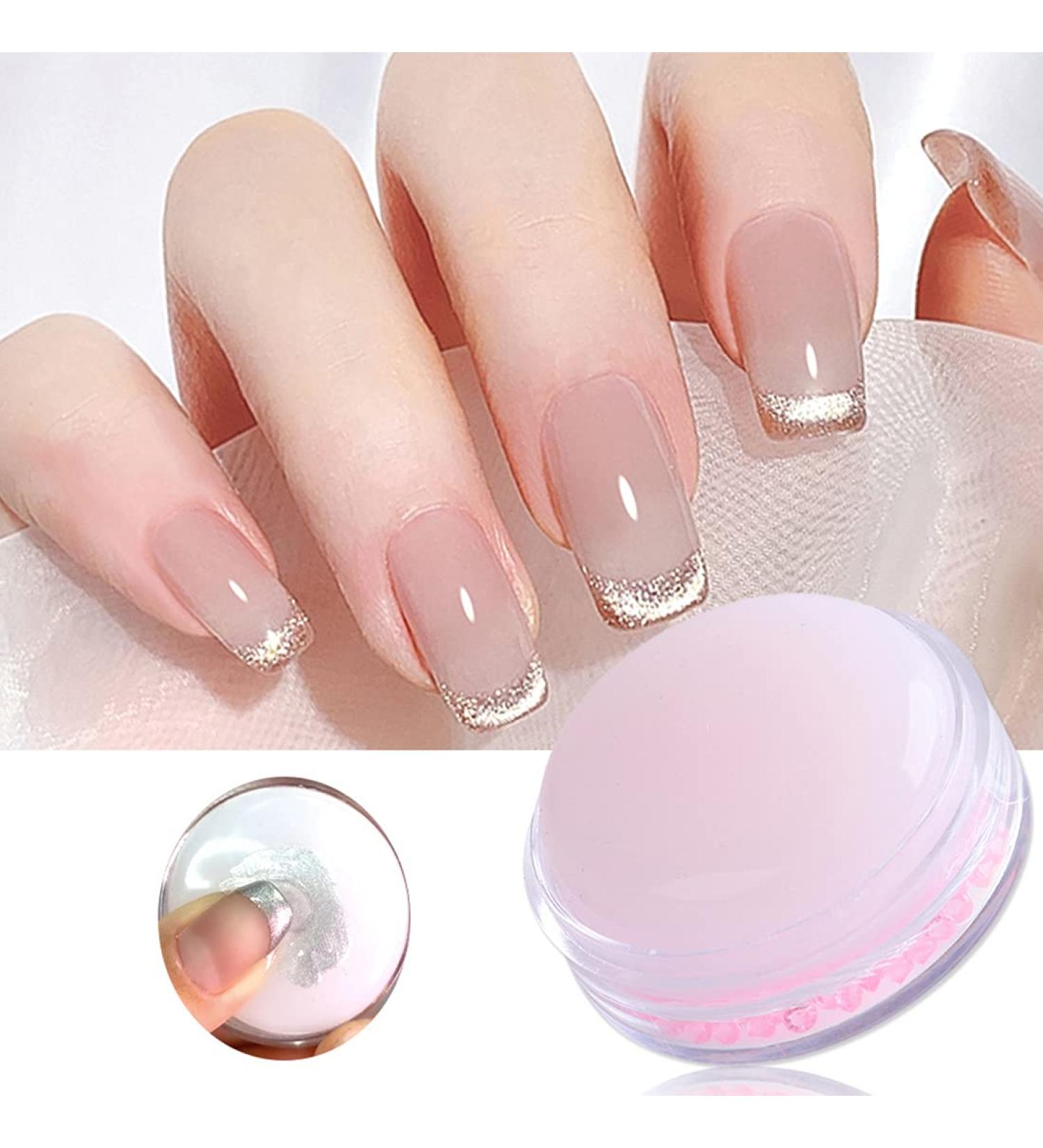 French Nails Jelly Cream Silicone Nail Art Stamper - Multi Pink - Buy Online on GoSupps.com
