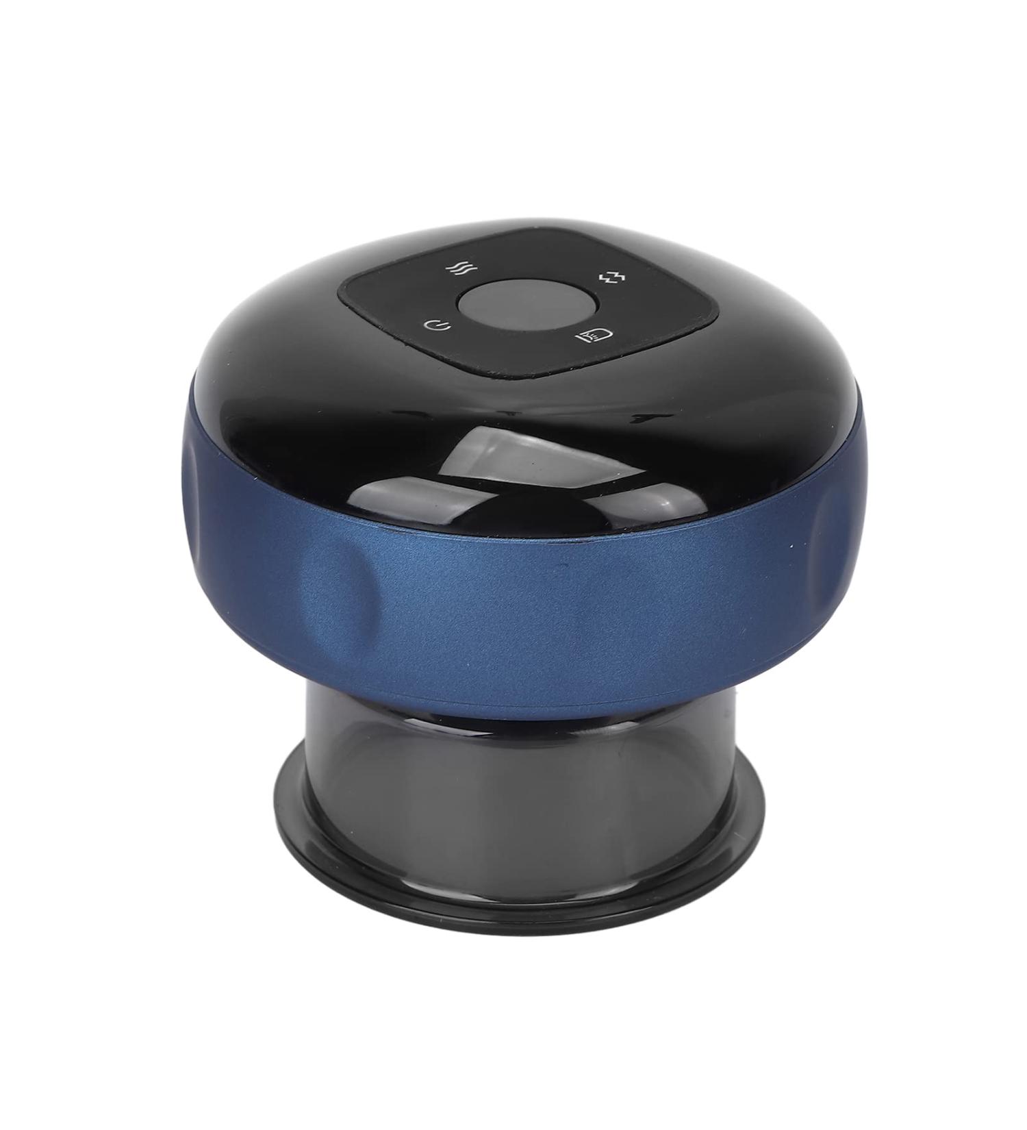 Electric Cupping Massager - 6-Speed Gua Sha Spa Scraper with Hot Compress | Intelligent Suction Cup for Back Neck Arm & Leg (Blue) - International Shipping Available - Buy Online on GoSupps.com