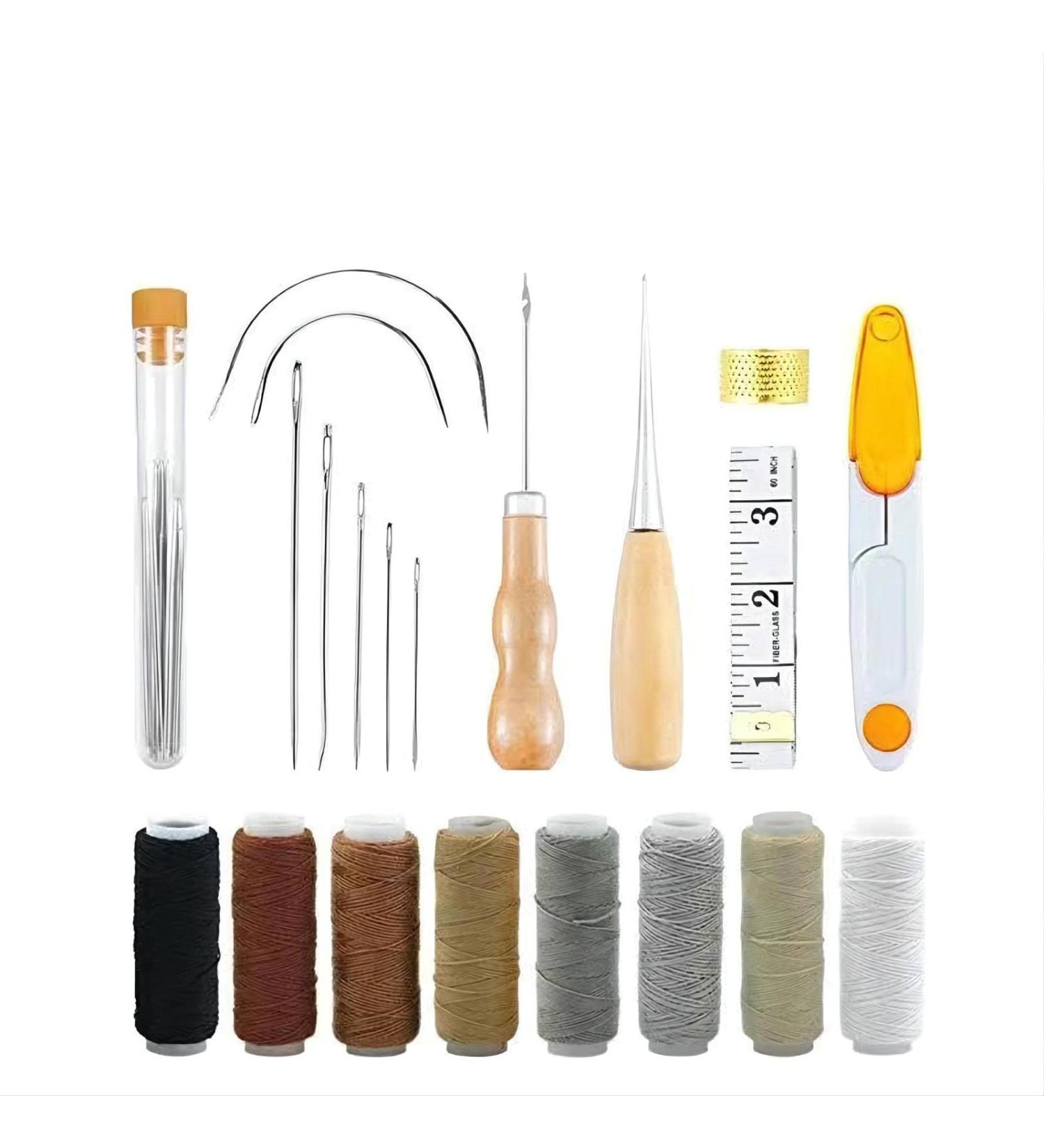 DLAIVOR Upholstery Repair Kit - 8 Rolls Upholstery Thread in Assorted Colors - Hand Sewing Needles Kit (Silver-29pcs) - Buy Online on GoSupps.com