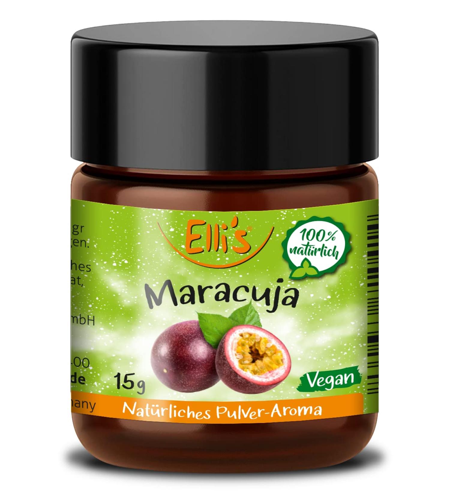 Ellis Flavors Maracuja Natural Powder Aroma - 100% Vegan Concentrate for Baking & Cooking | 10g Food & Drink Flavoring - Buy Online on GoSupps.com