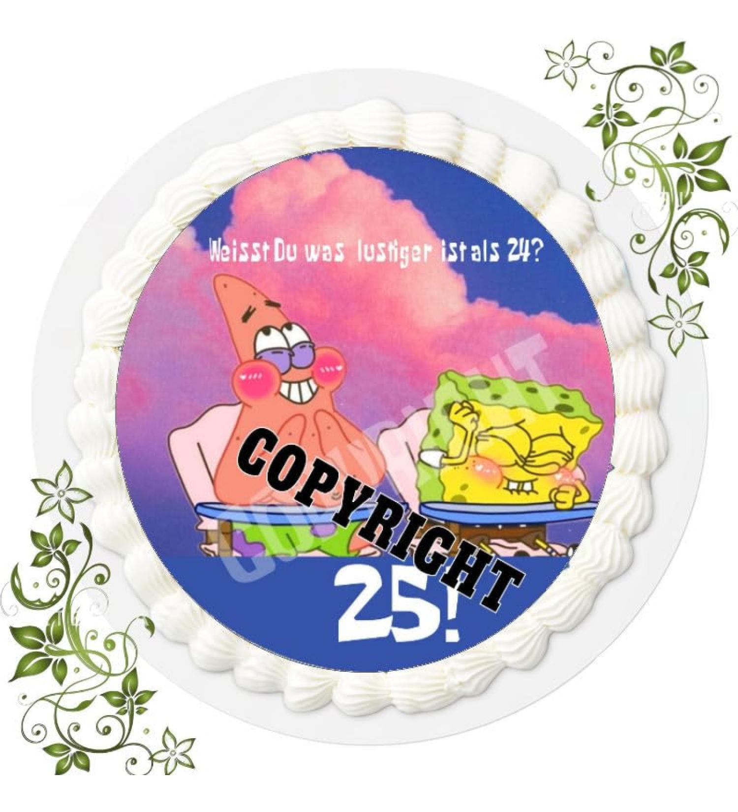 Buy Colorful Spongebob Fondant Cake Topper for 25th Birthday - Perfect International Shipping - Buy Online on GoSupps.com