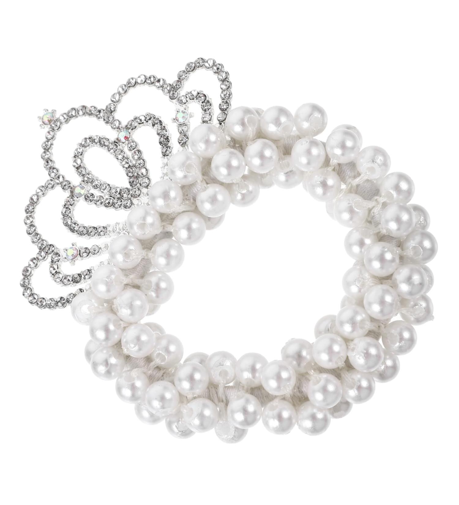 minkissy Hair Accessories Girls Hair Ties Pearl Crown Hair Ties Elastic Ponytail Holder Little Girl Hair Ties Elastic Hair Tie for Girl Pearl Hair Ties South Korea Child Alloy Pearl Beads - Buy Online on GoSupps.com