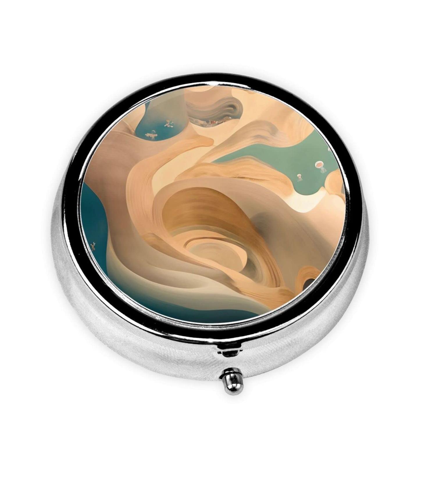 Dunhuang Mysteryround Pill Box - 3 Compartment Travel Organizer | Portable Travel Pill Box for On-the-Go - Buy Online on GoSupps.com
