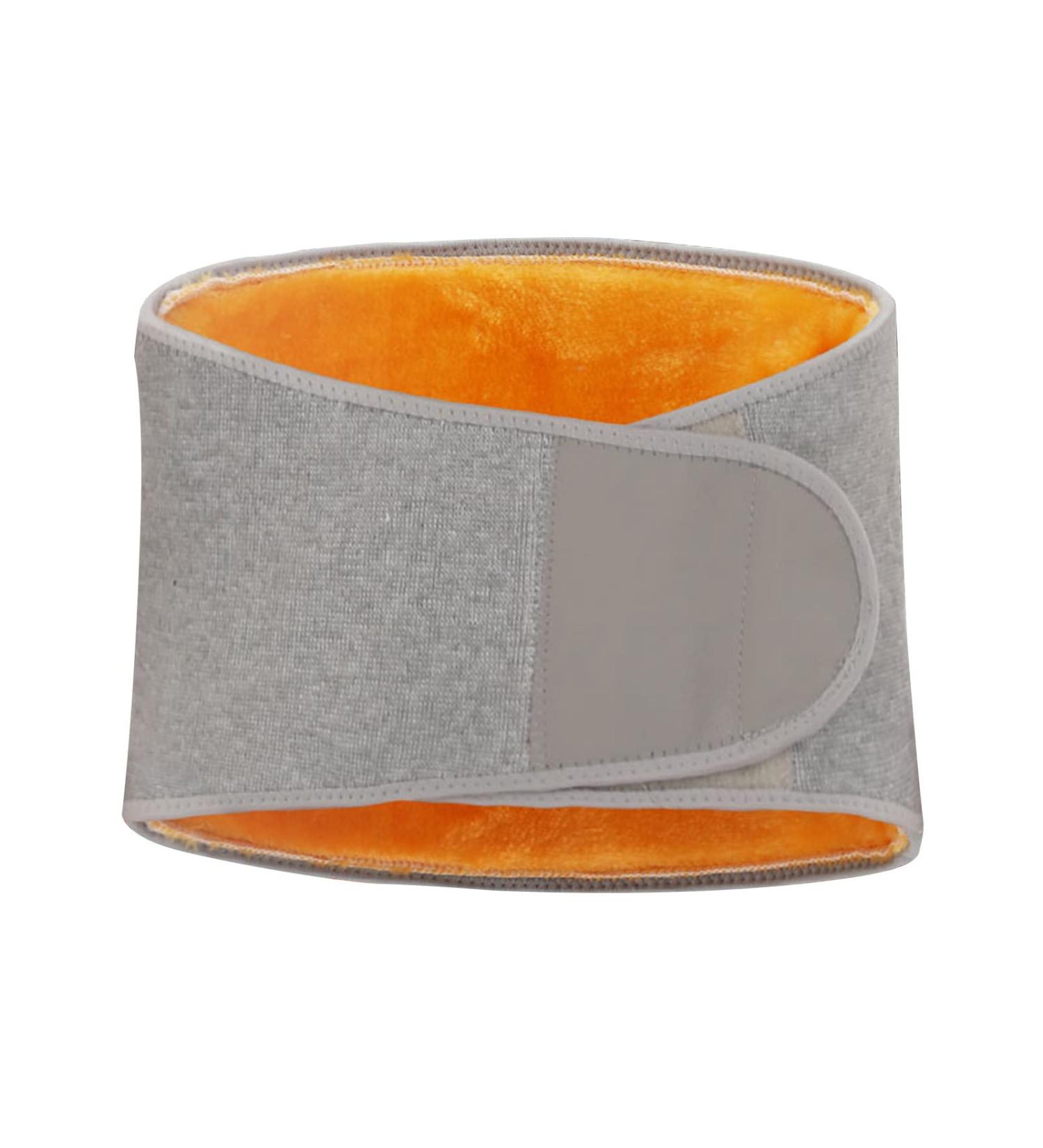 Pacienjo Warm Belt - Protective Belt Warming Lumbar Support Cosy Warm Abdominal Protection Body Wrap Back Brace Velvet Gold L