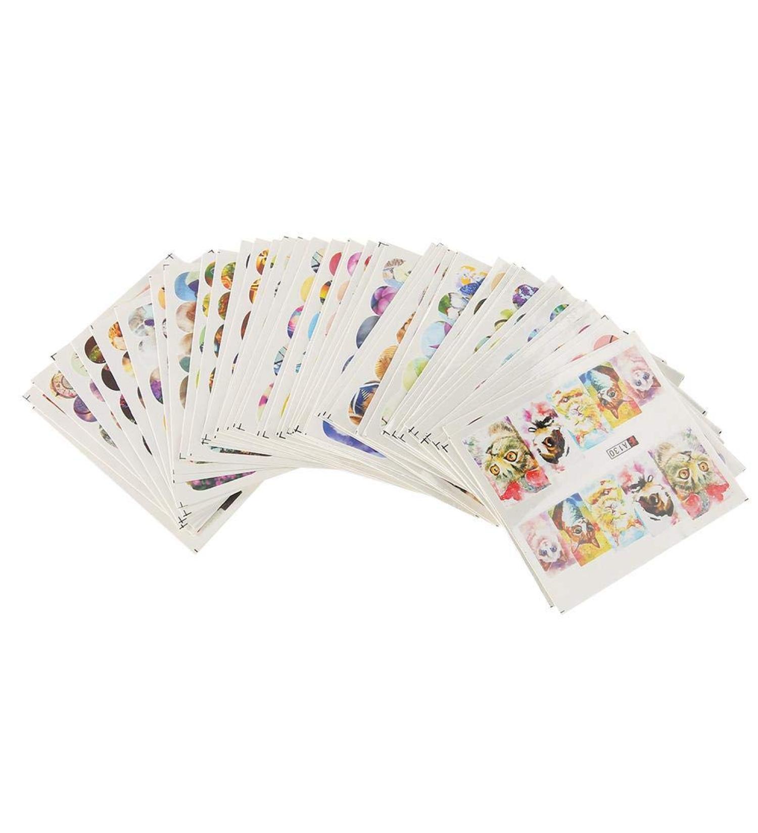50 Sheets Nail Art Stickers Self-Adhesive Nail Decals Manicure Decals Animal Dogs Cats Water Transfer Nail Art Sticker Manicure Pedicure Decals for Women Girls DIY Nail Art - Buy Online on GoSupps.com