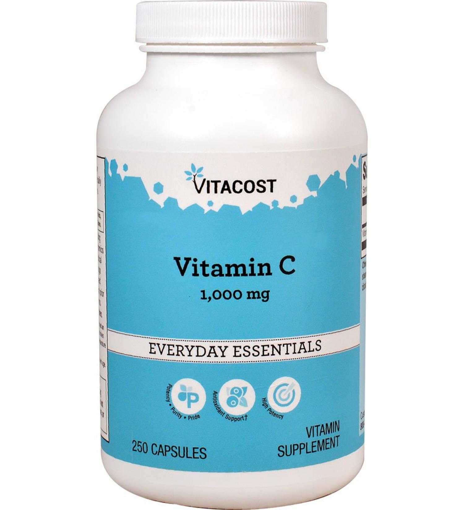 Vitacost Vitamin C - 1000 mg - 250 Capsules