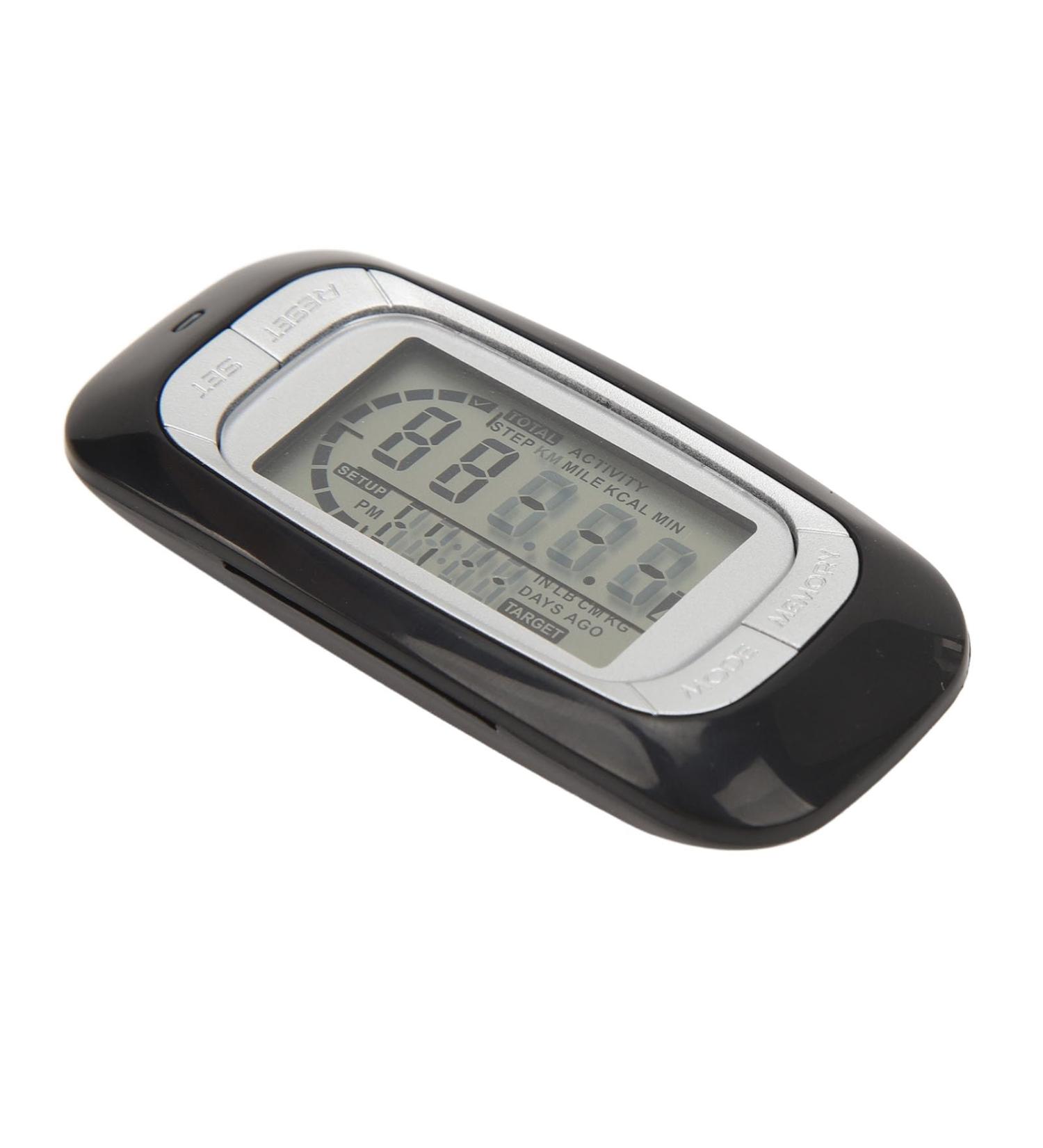 Portable 3D Pedometer with Calorie Tracking & 7-Day Memory - Ideal for Hiking & Walking - Buy Online on GoSupps.com