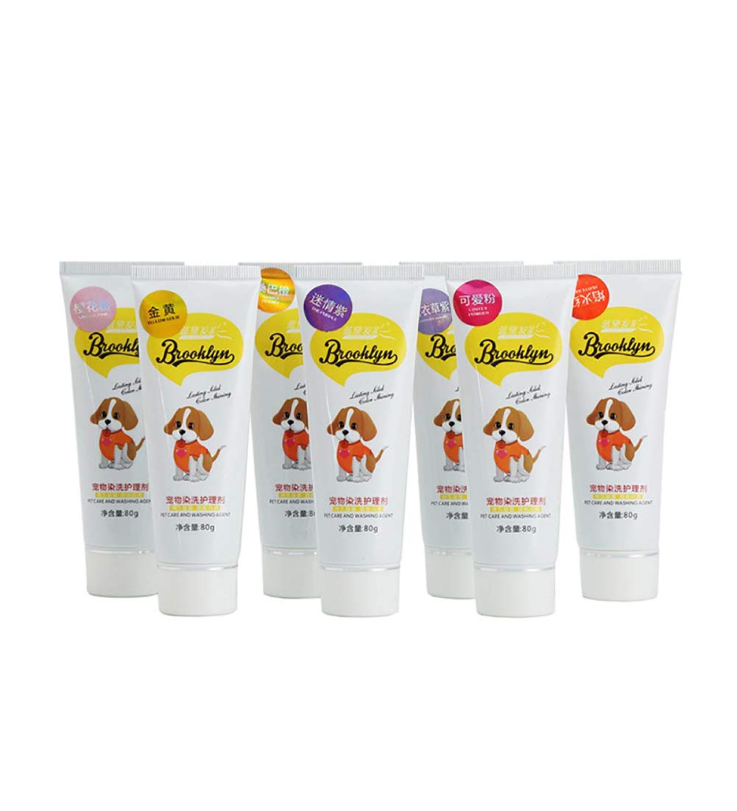 TOYHEART 80g Professional Dog Hair Dye Pet Dog Cat Animals Hair Coloring Dyestuffs Dyeing Pigment Agent Supplies for Dogs and Cats Cherry Pink - Buy Online on GoSupps.com