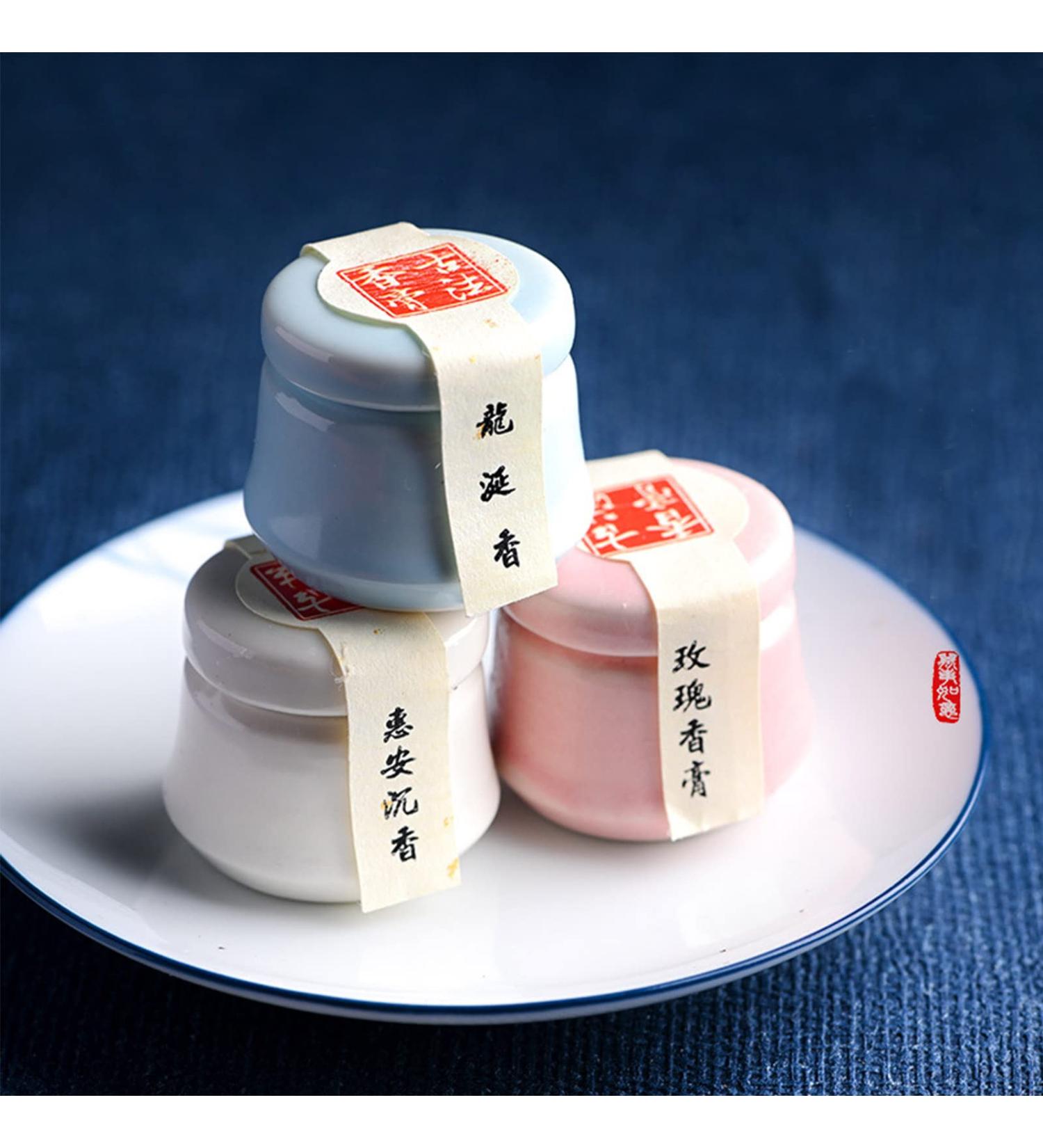 3PCS Solid Balm Sets Solid Perfume Portable Pocket Ceramic Jar Balm Perfume Perfect for Travel Use Natural Rose Ambergris Ebony Fragrance Perfume for Men and Women - Buy Online on GoSupps.com