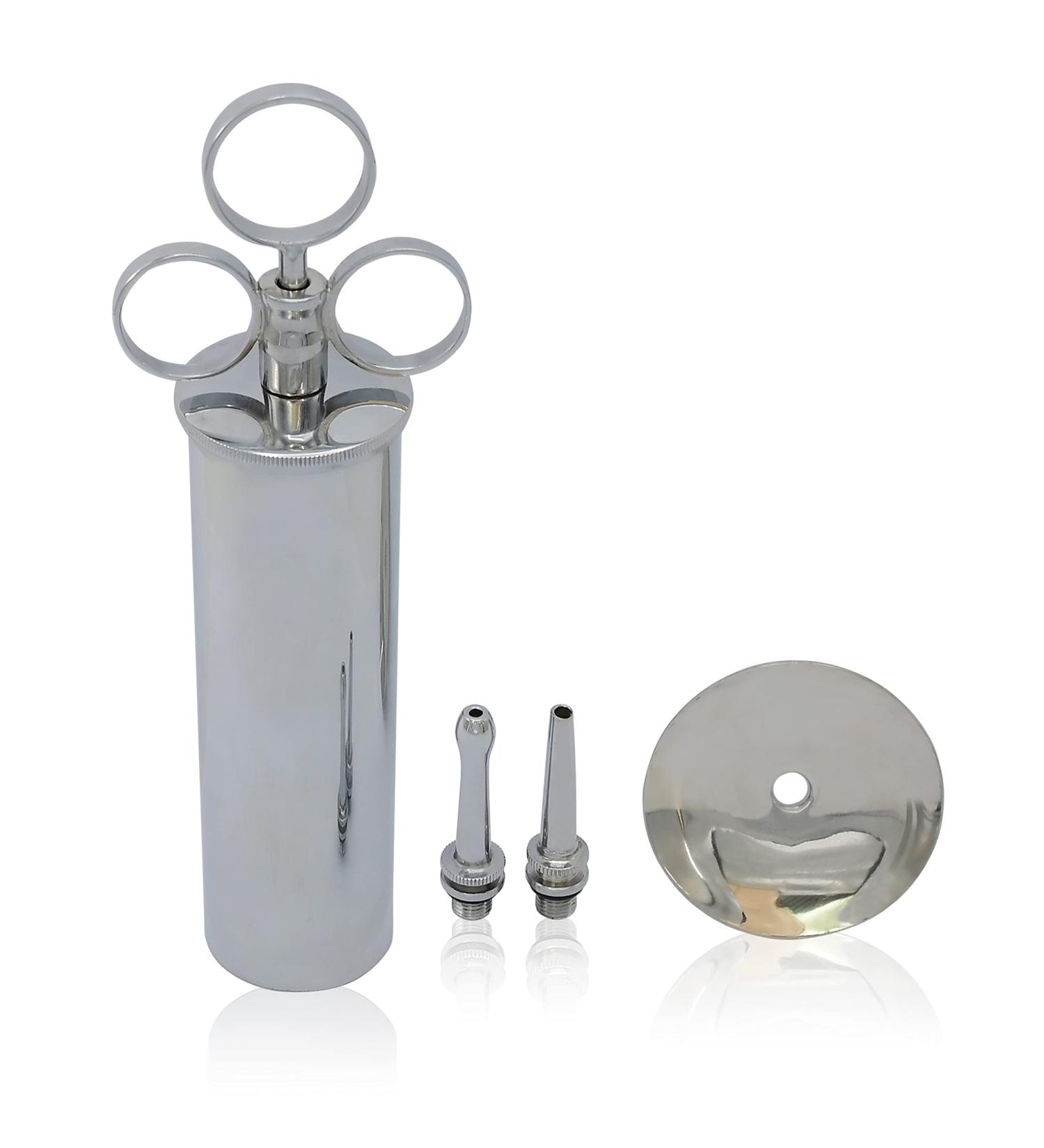 OdontoMed2011 8 oz Ear Wax Removal Syringe - Brass with Chrome Finish | Veterinary Instruments - Buy Online on GoSupps.com