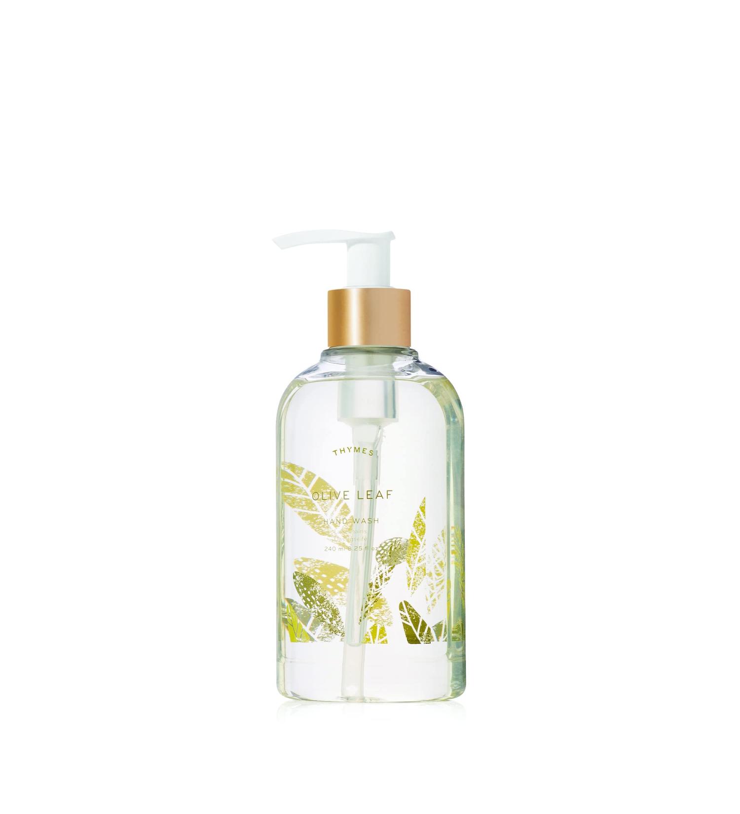 Thymes Olive Leaf Hand Wash - Liquid Hand Soap In Pump Bottle (8.25 Fl Oz) Olive Leaf 8.25 Fl Oz (Pack of 1)