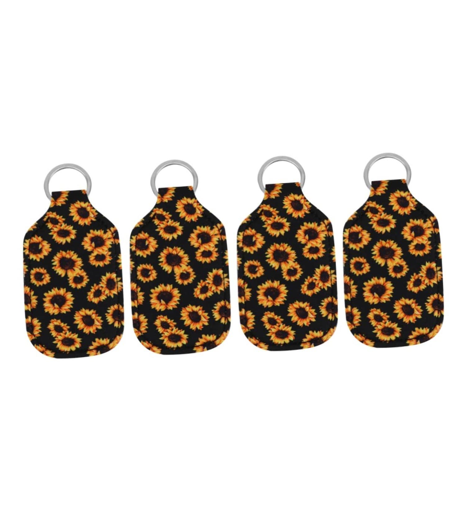 4 Pcs Healvian Liquid Bottle Cover Keychain Set for Travel - Ideal for Lipstick, Hand Soap, Lotion, Hand Wash - Portable and Convenient Holder Bags - Buy Online on GoSupps.com