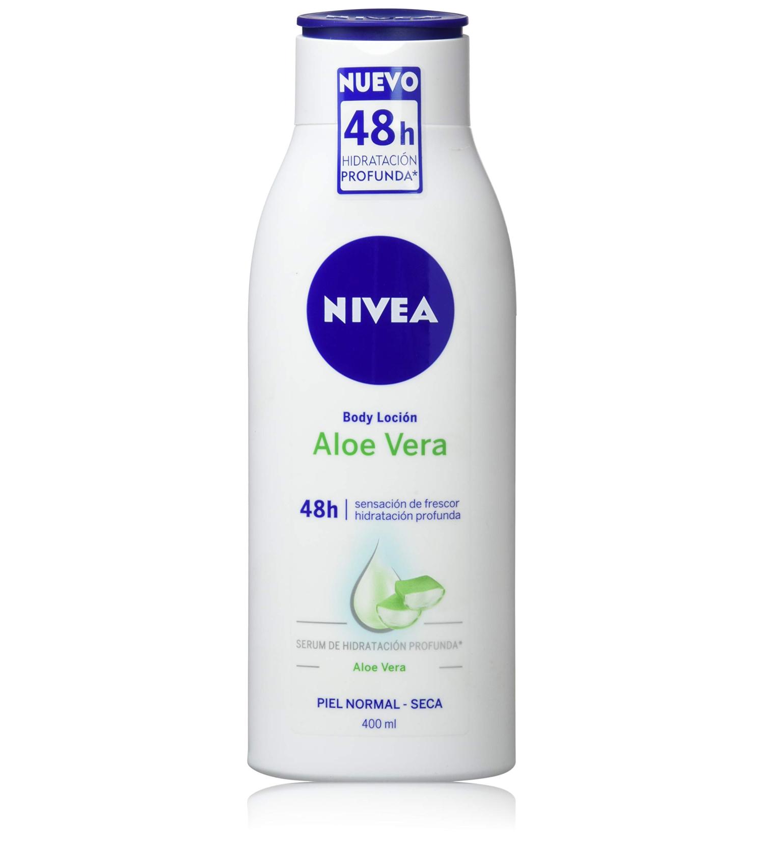 NIVEA Aloe Vera Body Lotion Formula Infusion with Deep Hydrating Serum and Aloe Vera for a Refreshing Sensation 1 x 400 ml - Buy Online on GoSupps.com