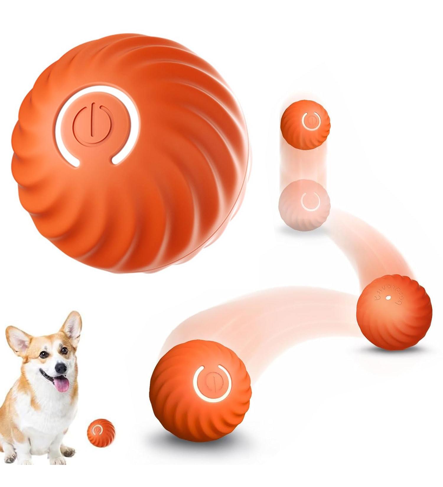 Interactive Dog Toy Ball - Self-Strolling Automatic Roller Ball | Durable Hard-Wearing Wicked Ball for Dogs - Best Interactive Dog Ball Toys - Buy Online on GoSupps.com