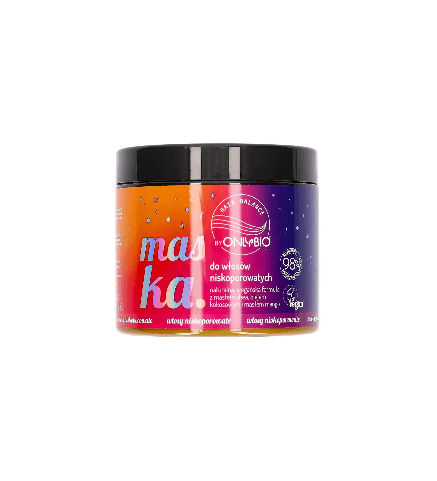 ONLYBIO Hair Balance hair mask with shea butter coconut oil and mango butter for volumefree dry hair vegan and natural - Buy Online on GoSupps.com