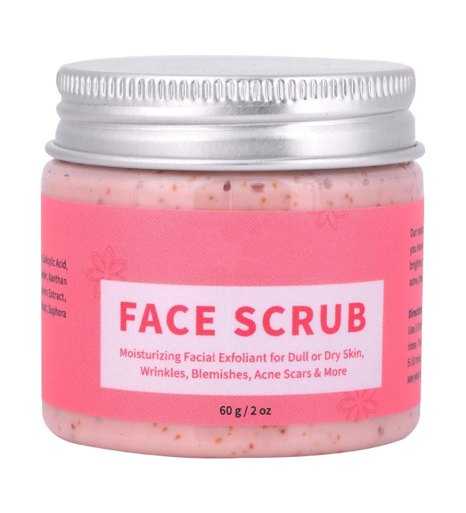 Facial Hydrating Scrub Cream Pore Cleansing Exfoliator Natural Dead Skin Remover Cream for Gentle Smooth Skin - Buy Online on GoSupps.com