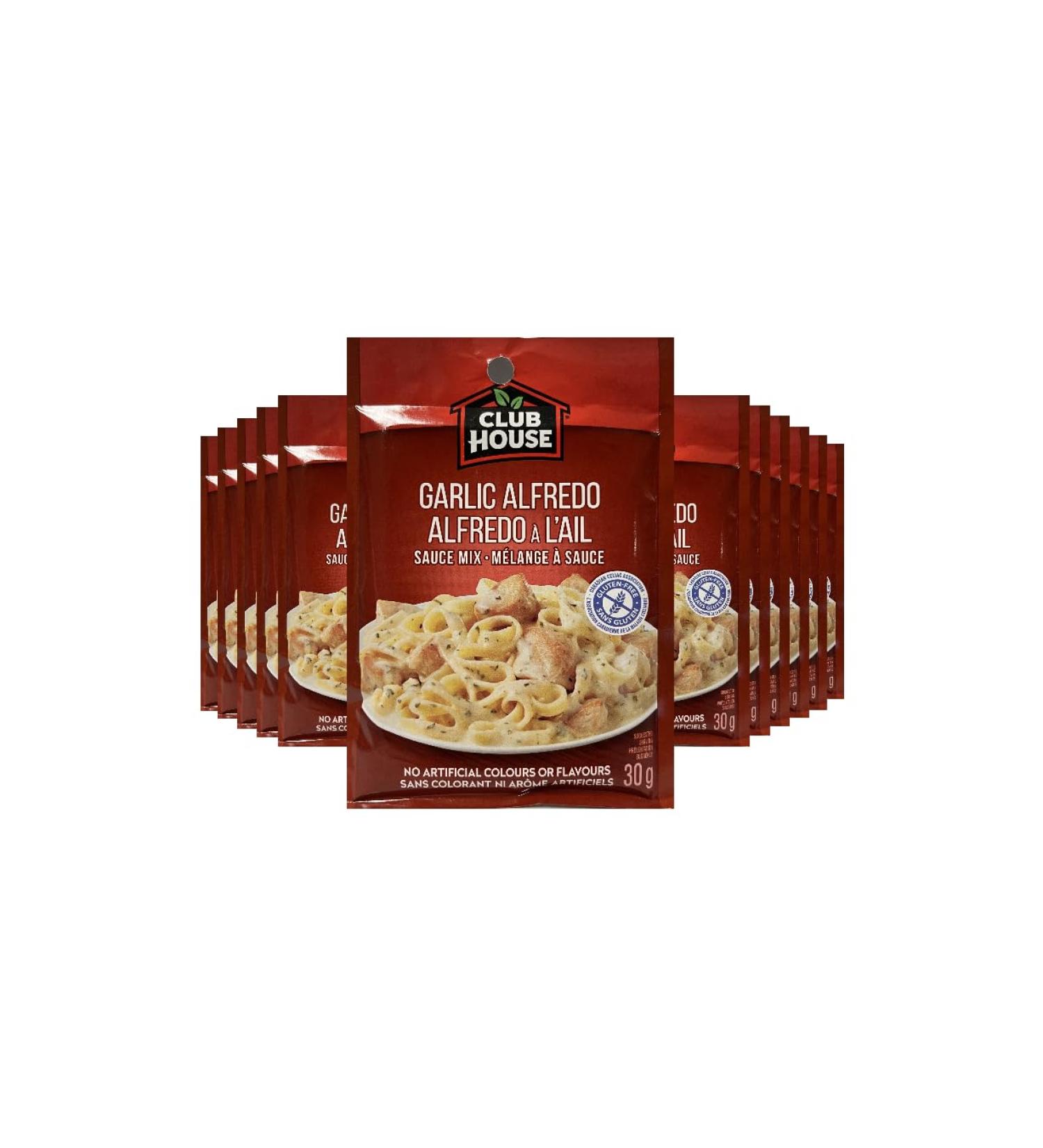 Club House Dry Sauce/Seasoning/Marinade Mix Garlic Alfredo 30g Case Pack 12 Count - Buy Online on GoSupps.com