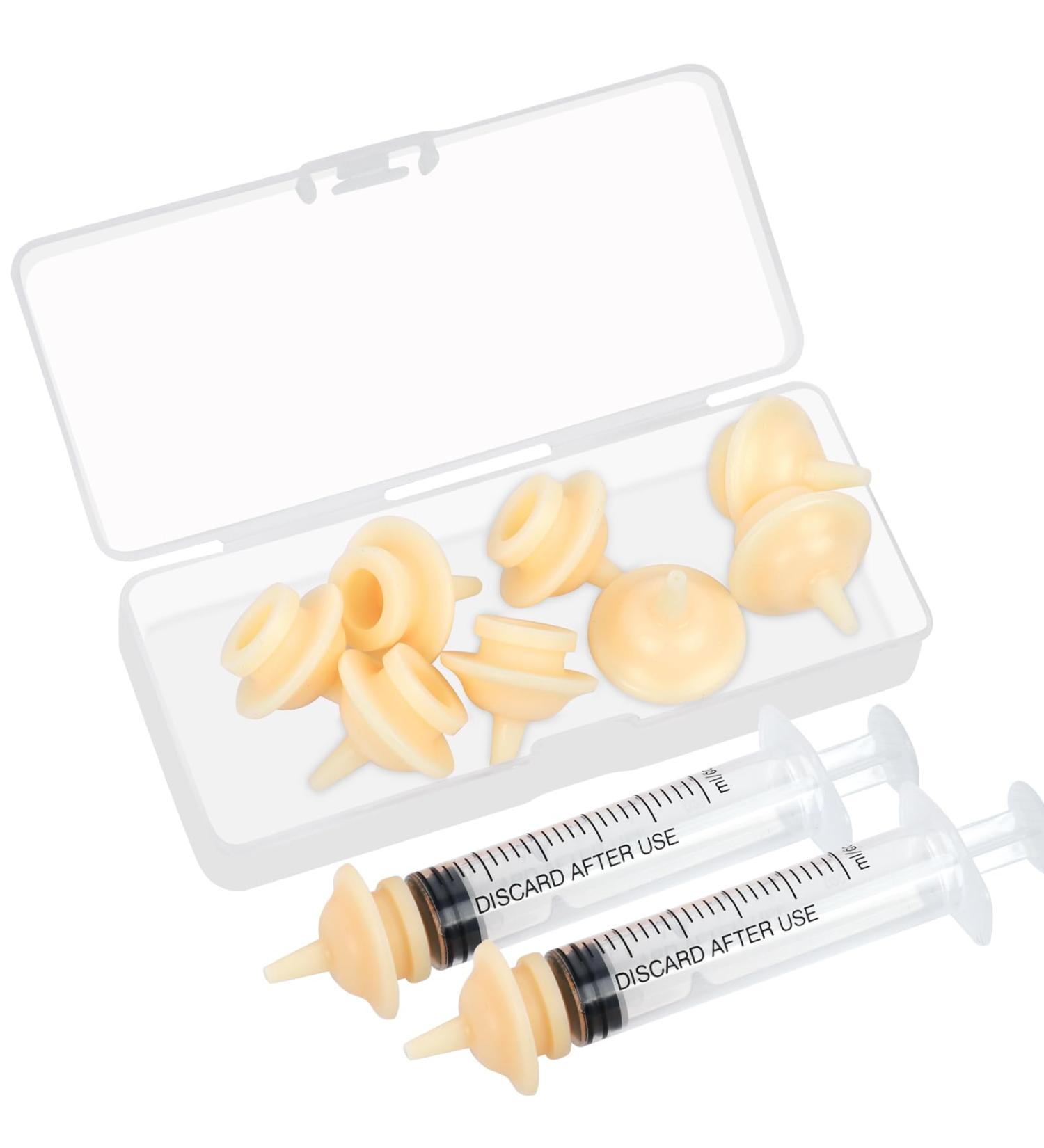 Mayoii Mini Silicone Nipple with Syringe Pet Feeding Syringe with Nipple for Kitten Puppy Cat Rabbits Small Animals (10 Pack) - Buy Online on GoSupps.com