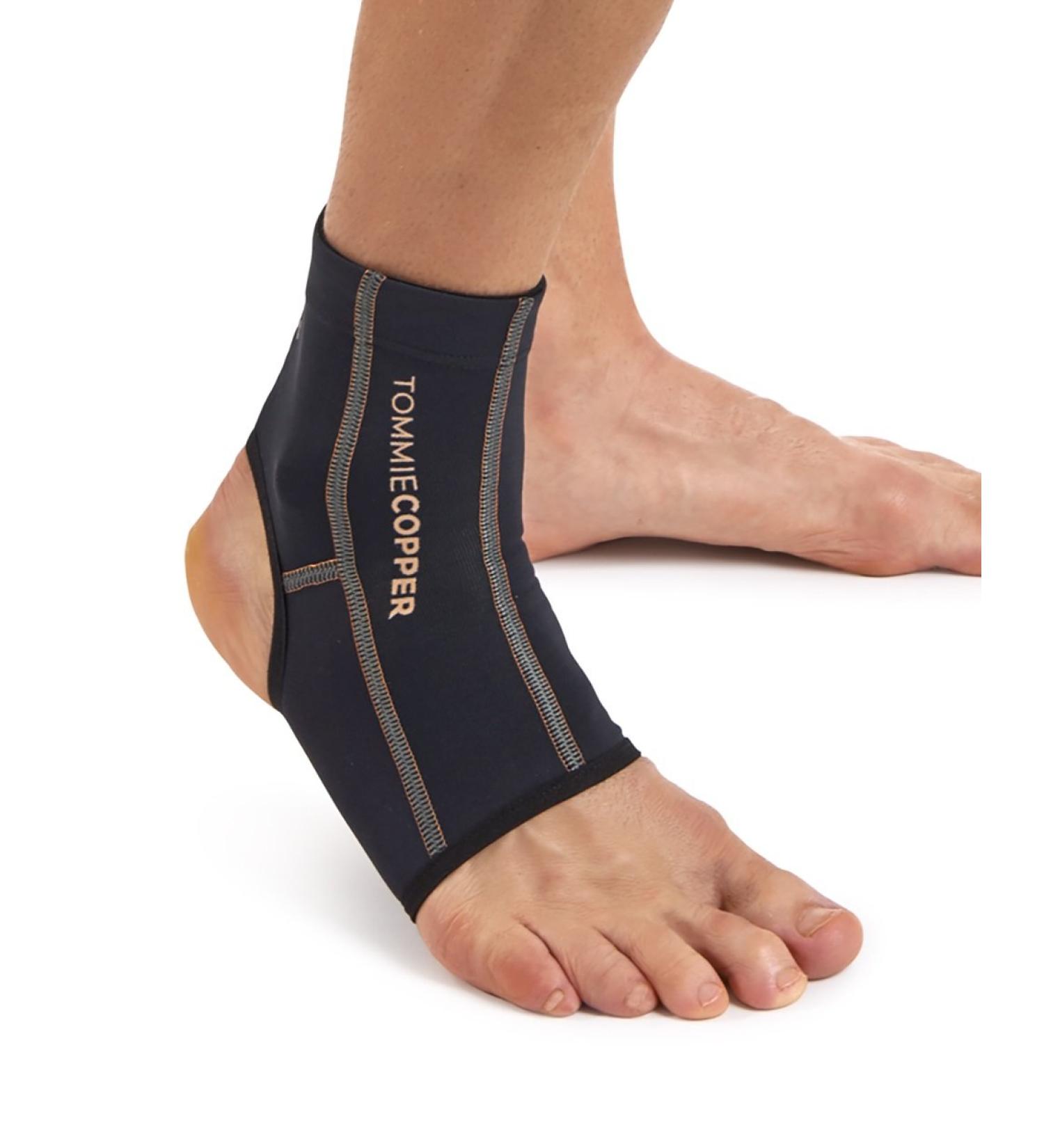 Tommie Copper Men's Performance Ankle Sleeves 2.0 - Medium Black | Best for Pain Relief & Support | International Shipping Available - Buy Online on GoSupps.com