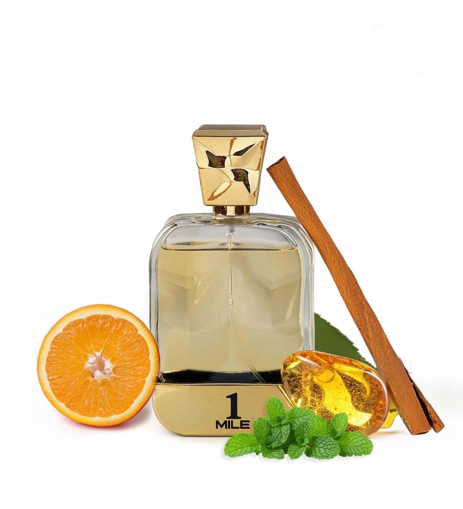 Jean Rish 1 Mile Pour Homme Eau De Toilette - Perfume for Men (3.4 Fl Oz / 100ml) with Blood Mandarin Mint & Amber Notes - Long Lasting and Luxury Fragrance - Buy Online on GoSupps.com