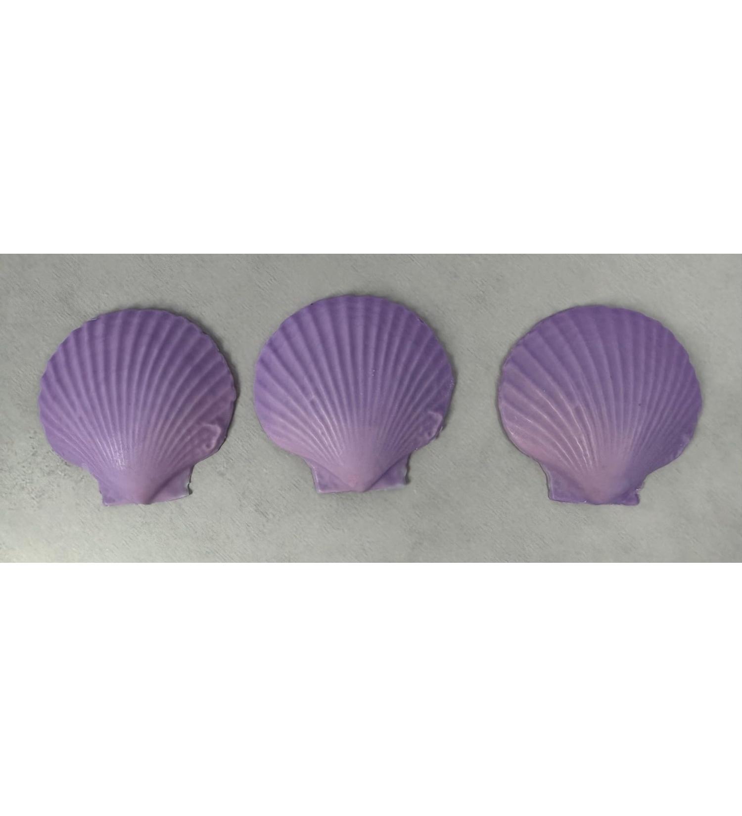 Black Cherry Scented Hand Soaps Shell Shape Set of 3