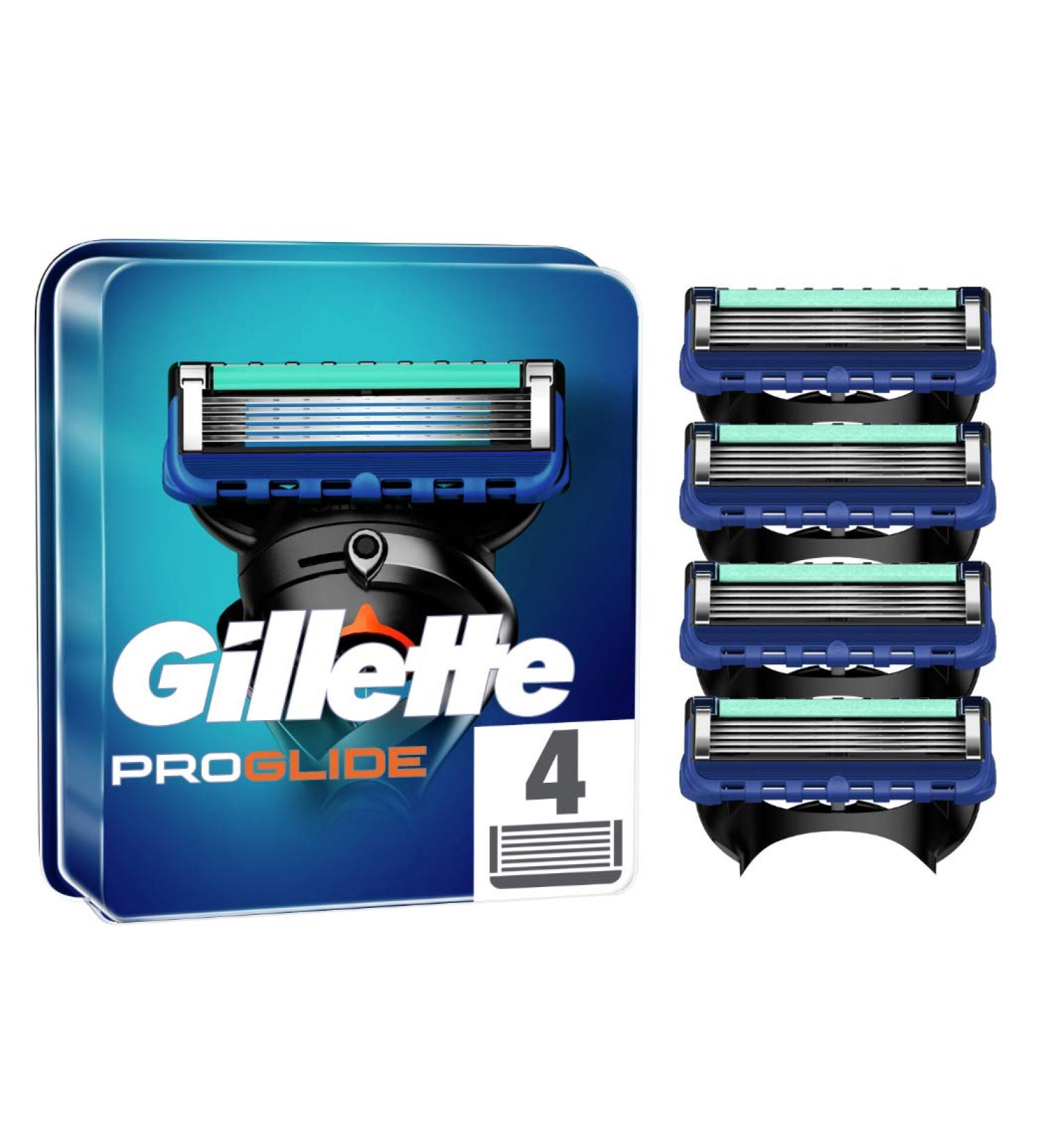Gillette ProGlide Razor Blades - 4 Replacement Blades for Men's Wet Razors | 5-Fold Blade Technology | International Shipping Available - Buy Online on GoSupps.com
