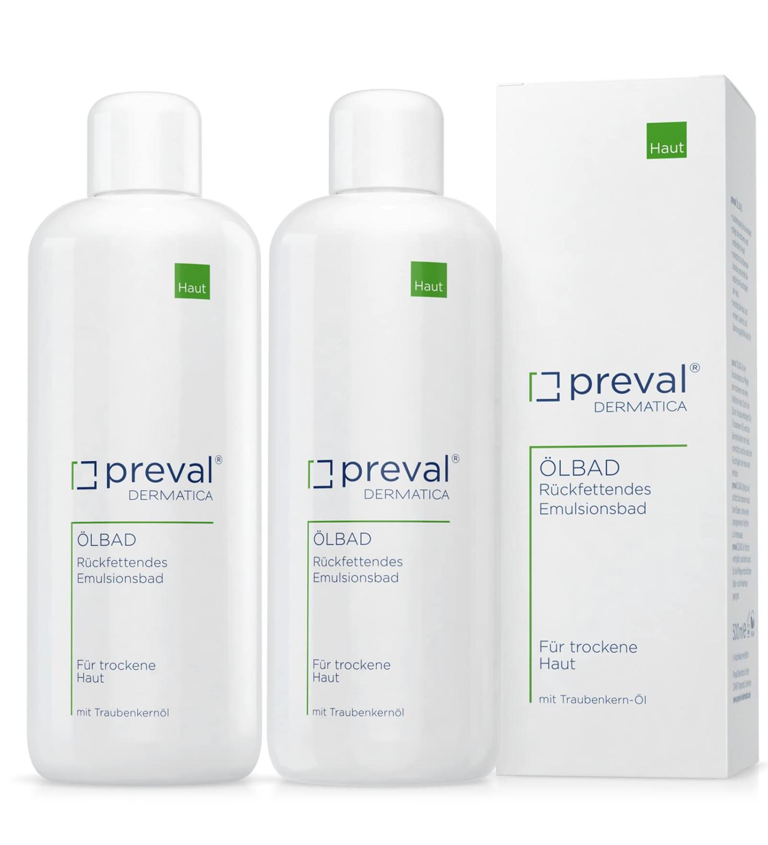 Preval Oil Bath - Moisturizing Emulsion for Dry & Sensitive Skin (1L) | International Shipping Available - Buy Online on GoSupps.com