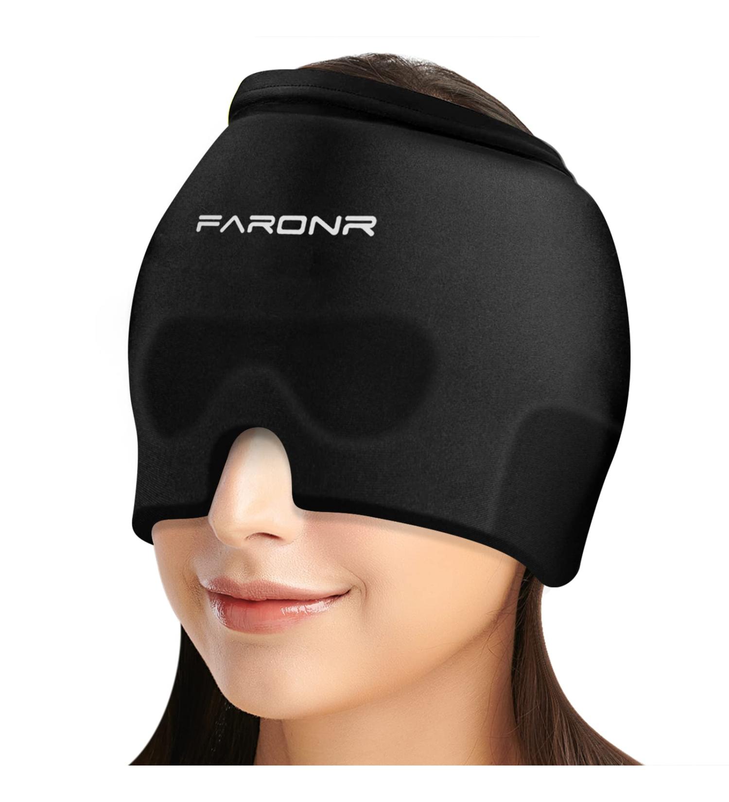 Migraine Relief Cap with SILVADUR Technology - Enhanced 3D Contour Design for Comfort - Ideal for Headache, Sinus Relief, Stress, and Sports Recovery - Black - Buy Online on GoSupps.com